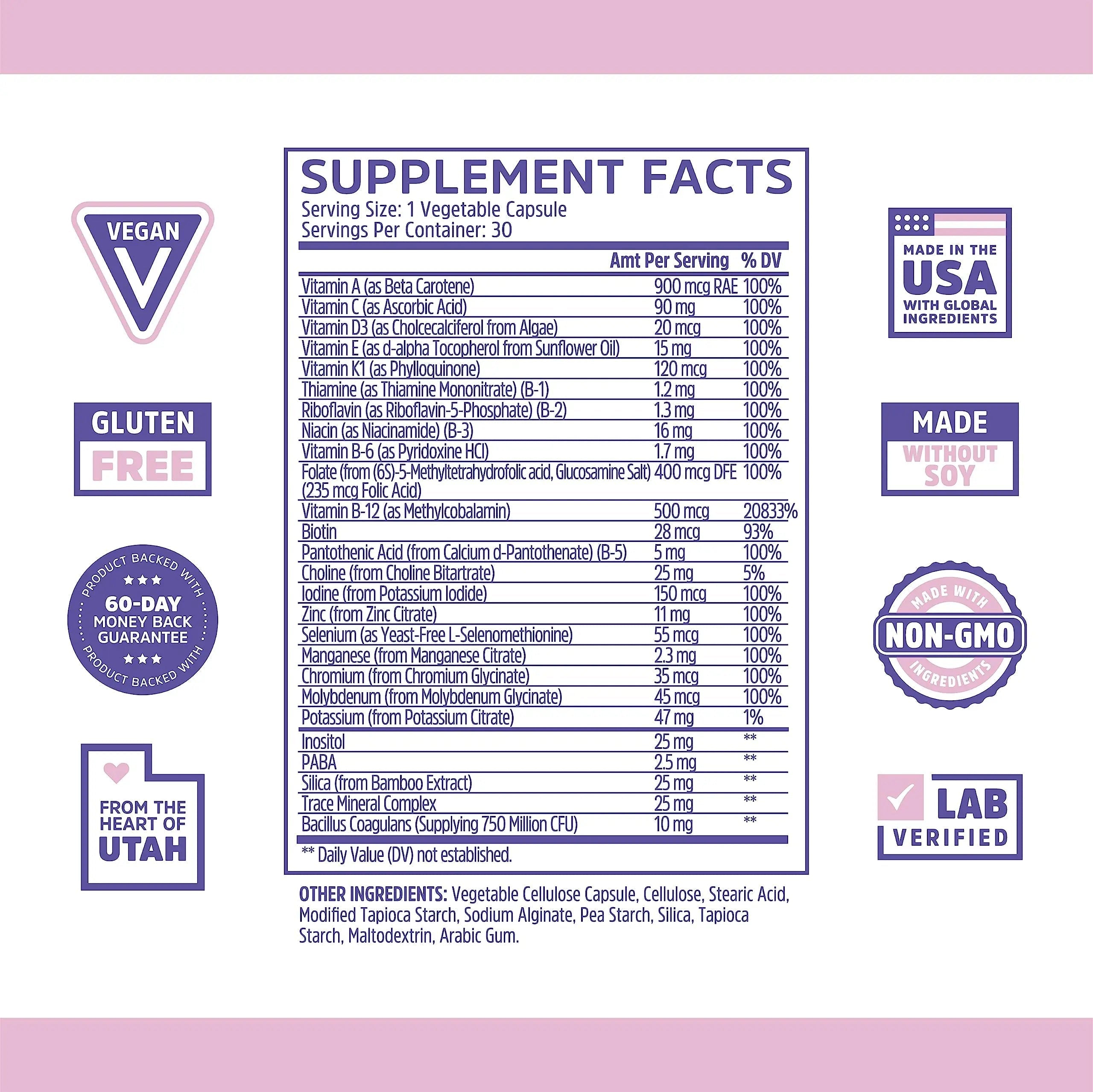 Zhou Daily Boost - Probiotic Multivitamin for Women & Men, Immune Support, Antioxidant & Eye Health Supplement with Vitamin A, Vitamin C ZHOU Au supplements