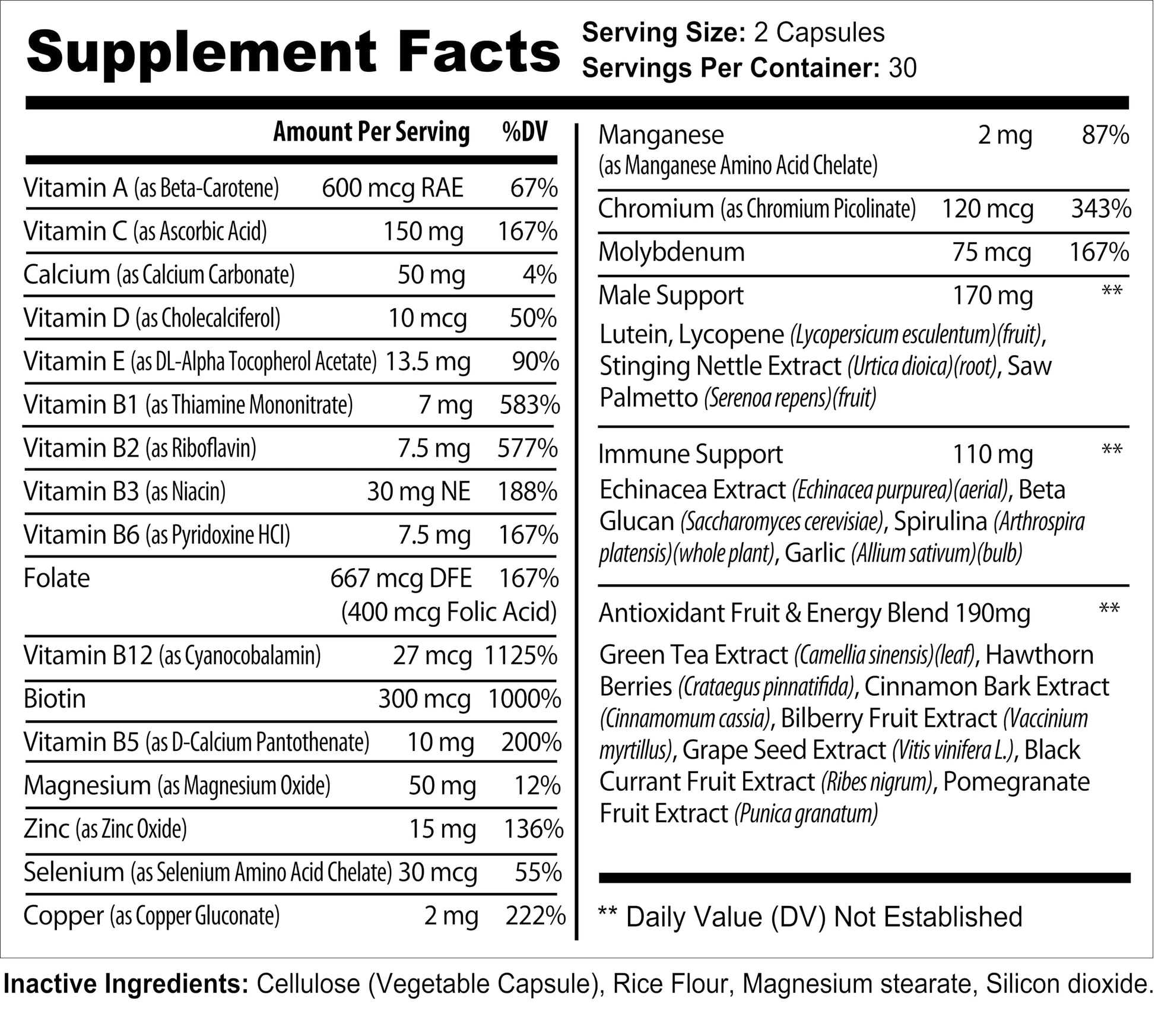 Bradeson Naturals Men's Multivitamin Supplement for Energy, Focus and Performance. Mens Vitamins A, C, D, E & B12, Zinc, Calcium, Magnesium & More. Multi Vitamin 60 Capsules Made in The USA Bradeson Naturals Au supplements