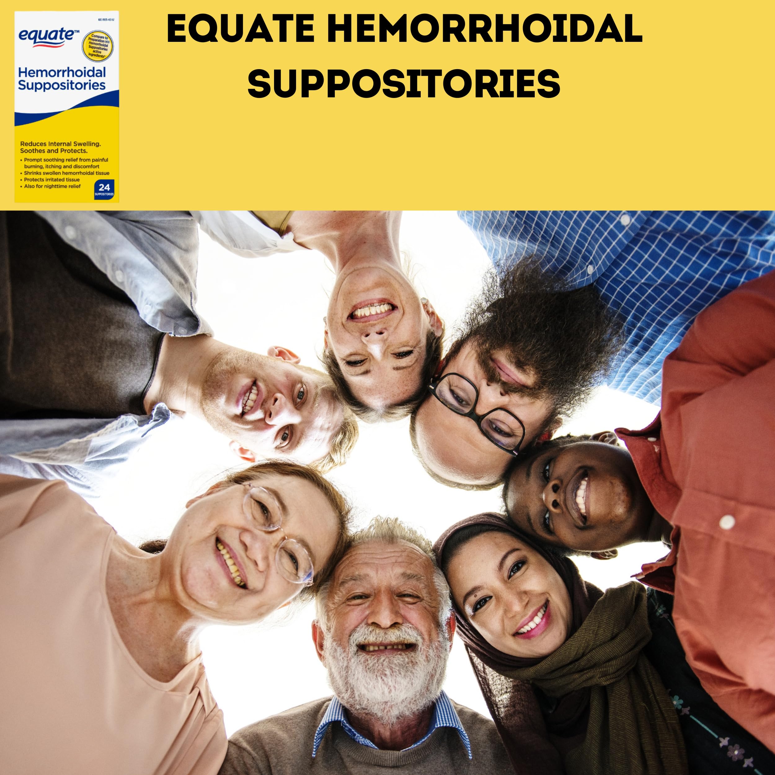 Equate Hemorrhoidal Suppositories 24 Ct Pack of 01 24 Total + me Gusta Sticker ME GUSTA SHOP Au supplements