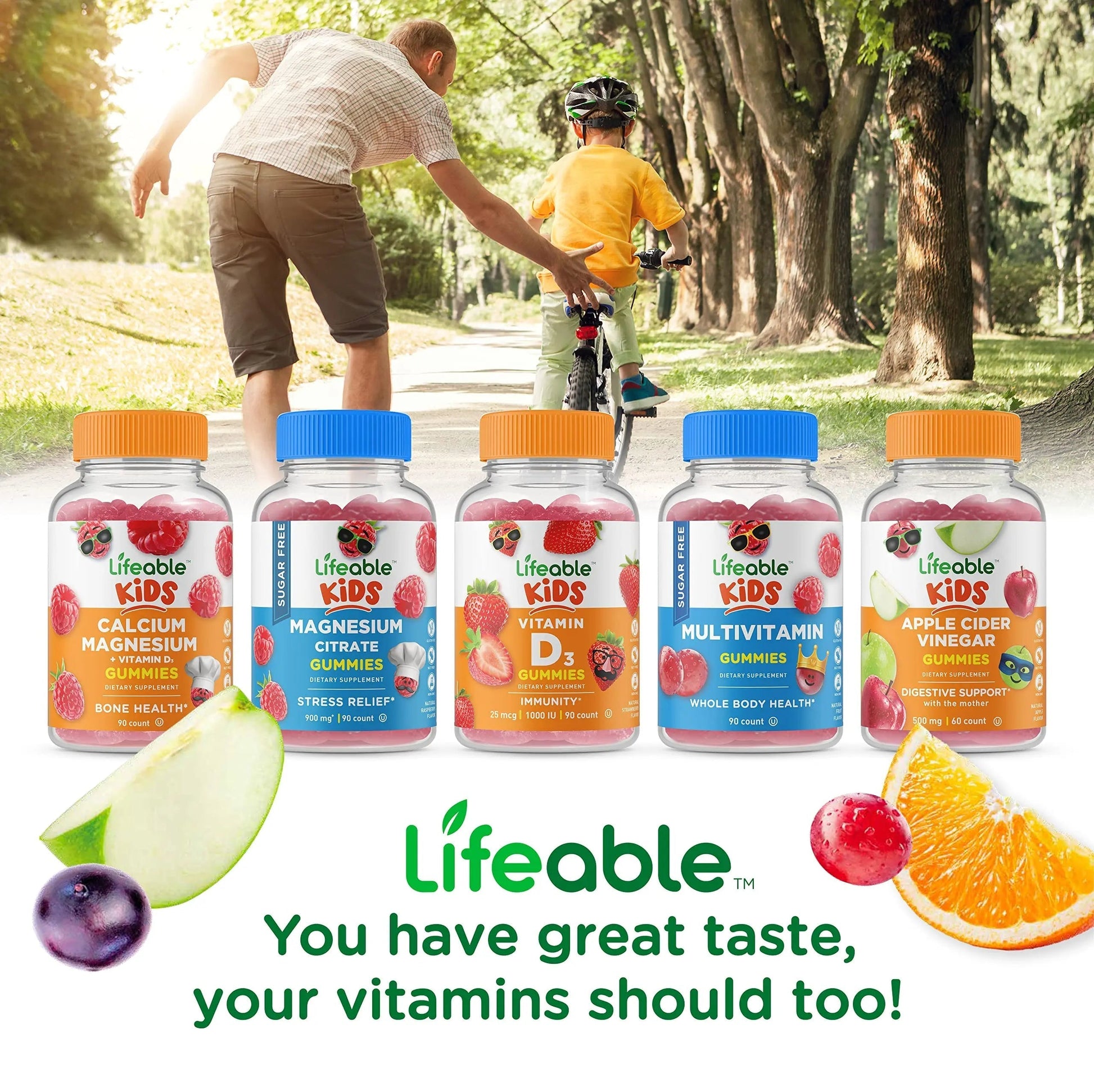 Lifeable Turmeric Curcumin Kids + Multivitamin Kids, Gummies Bundle - Great Tasting, Vitamin Supplement Lifeable Au supplements