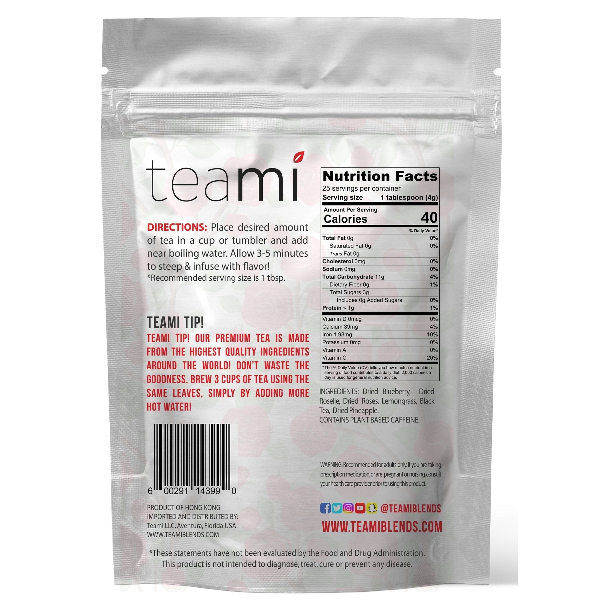 Teami Tea Collection (Bloom Rose Petal) Teami Au supplements