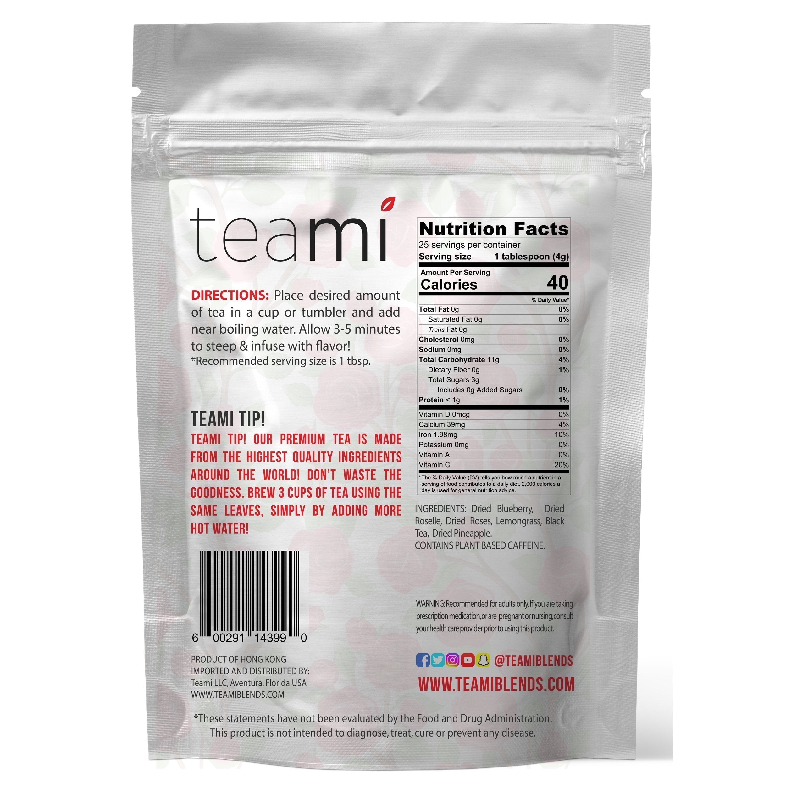 Teami Tea Collection (Bloom Rose Petal) Teami Au supplements