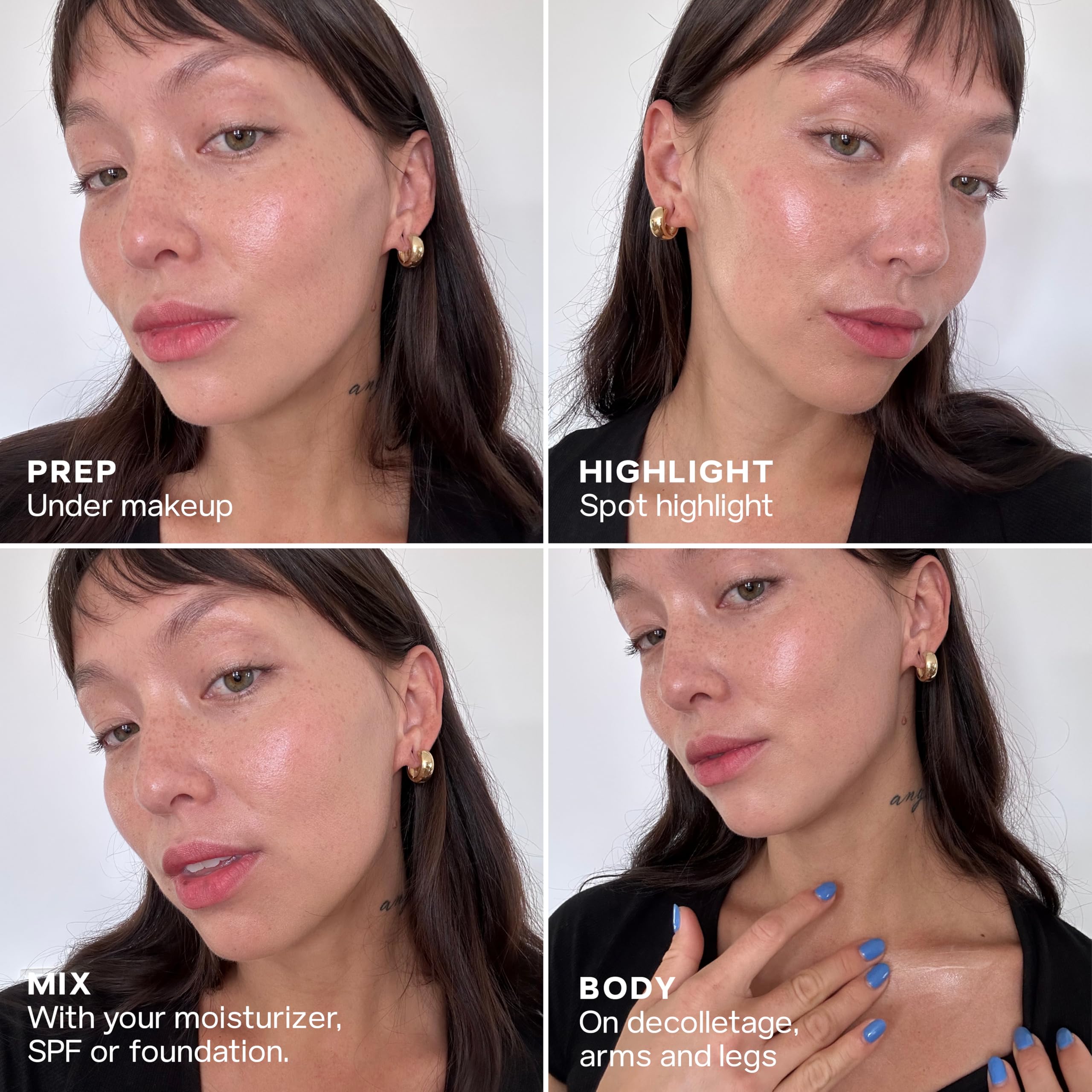 Saie Mini Glowy Super Gel - Hydrating Makeup Primer and Illuminating Glow Serum Enriched with Vitamin C and Squalane Oil - All-Over Liquid Highlighter Makeup for Instant Glass Skin - Starglow (0.5 oz) Saie Au supplements