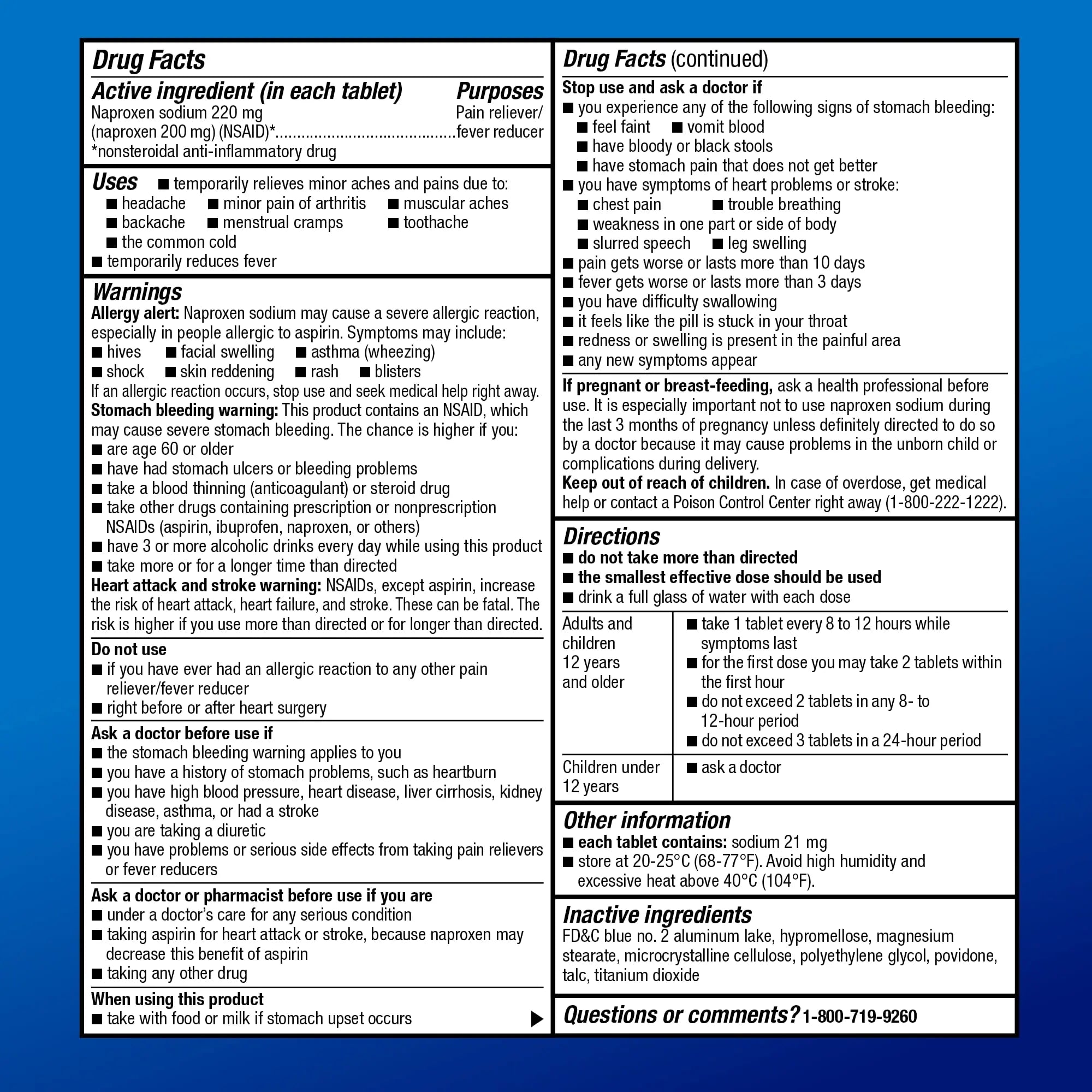 Amazon Basic Care Naproxen Sodium Tablets 220 mg, Pain Reliever, Fever Reducer, Headache Relief, Backache, Menstrual Cramps, Arthritis, Muscular Aches, NSAID, 90 Count Amazon Basic Care Au supplements