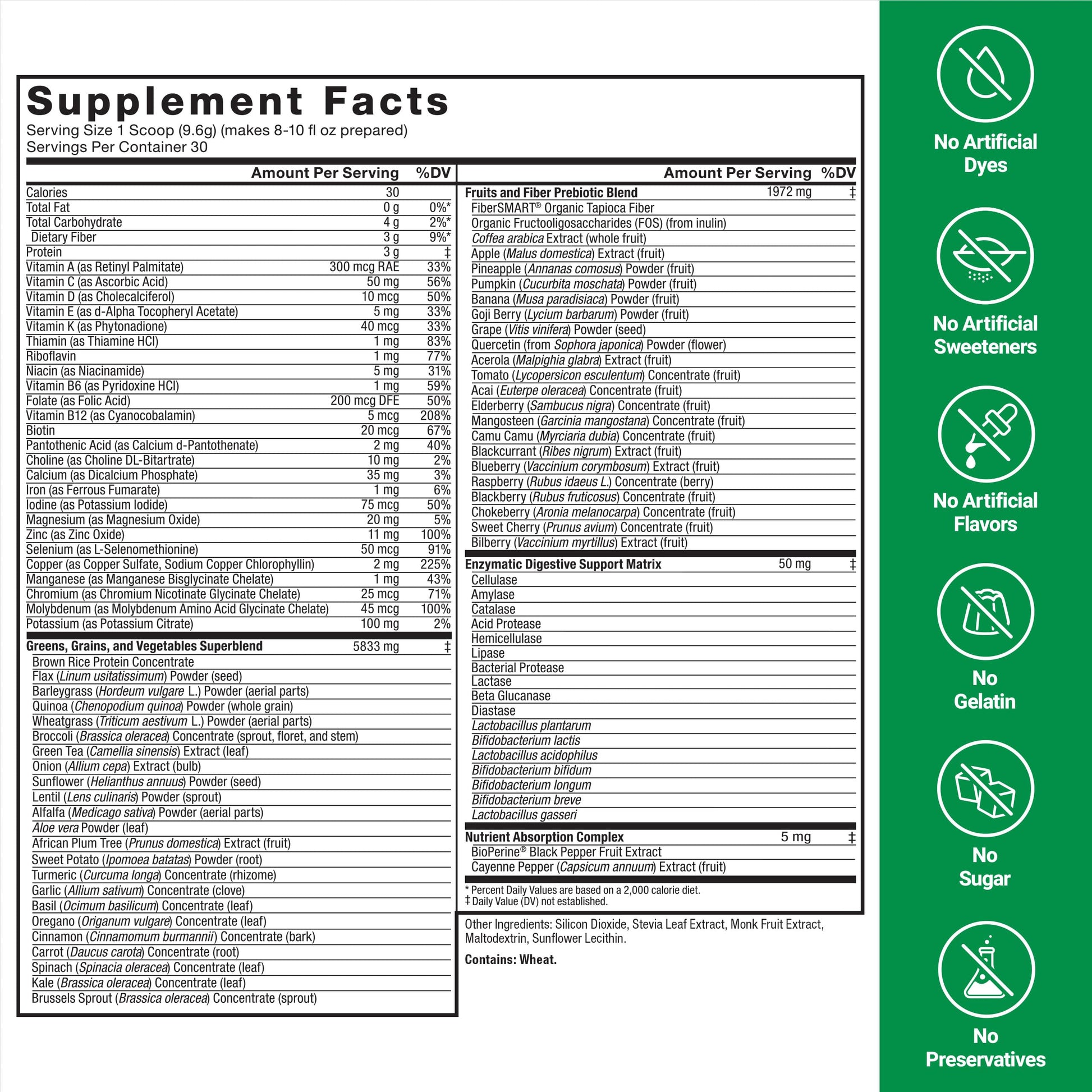 Force Factor Smarter Greens Daily Wellness Powder 2-Pack to Support Energy, Immunity & Digestion, Superfood Greens Powder with Vitamins, Minerals & Probiotics, Unflavored, 60 Servings Force Factor Au supplements
