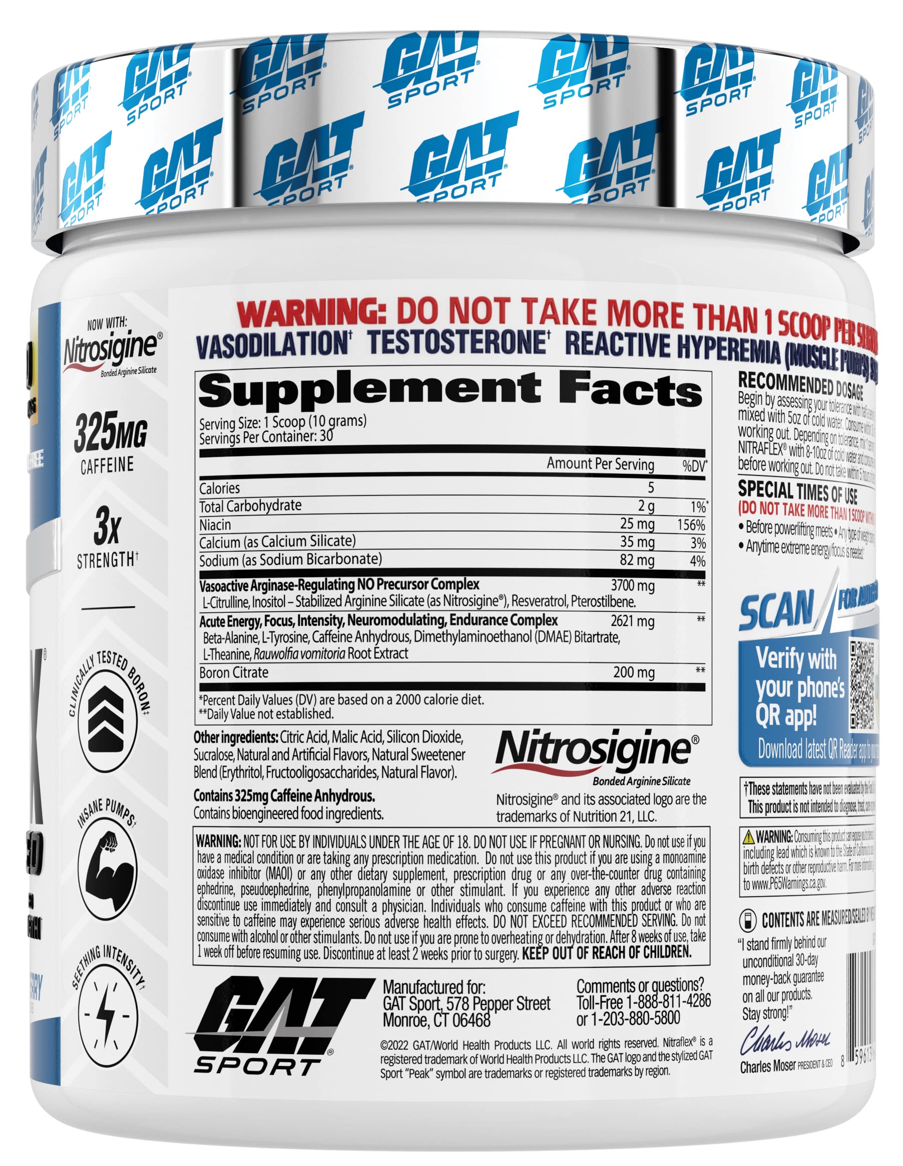 GAT SPORT Nitraflex Advanced Pre-Workout Powder, Increases Blood Flow GAT SPORT Au supplements
