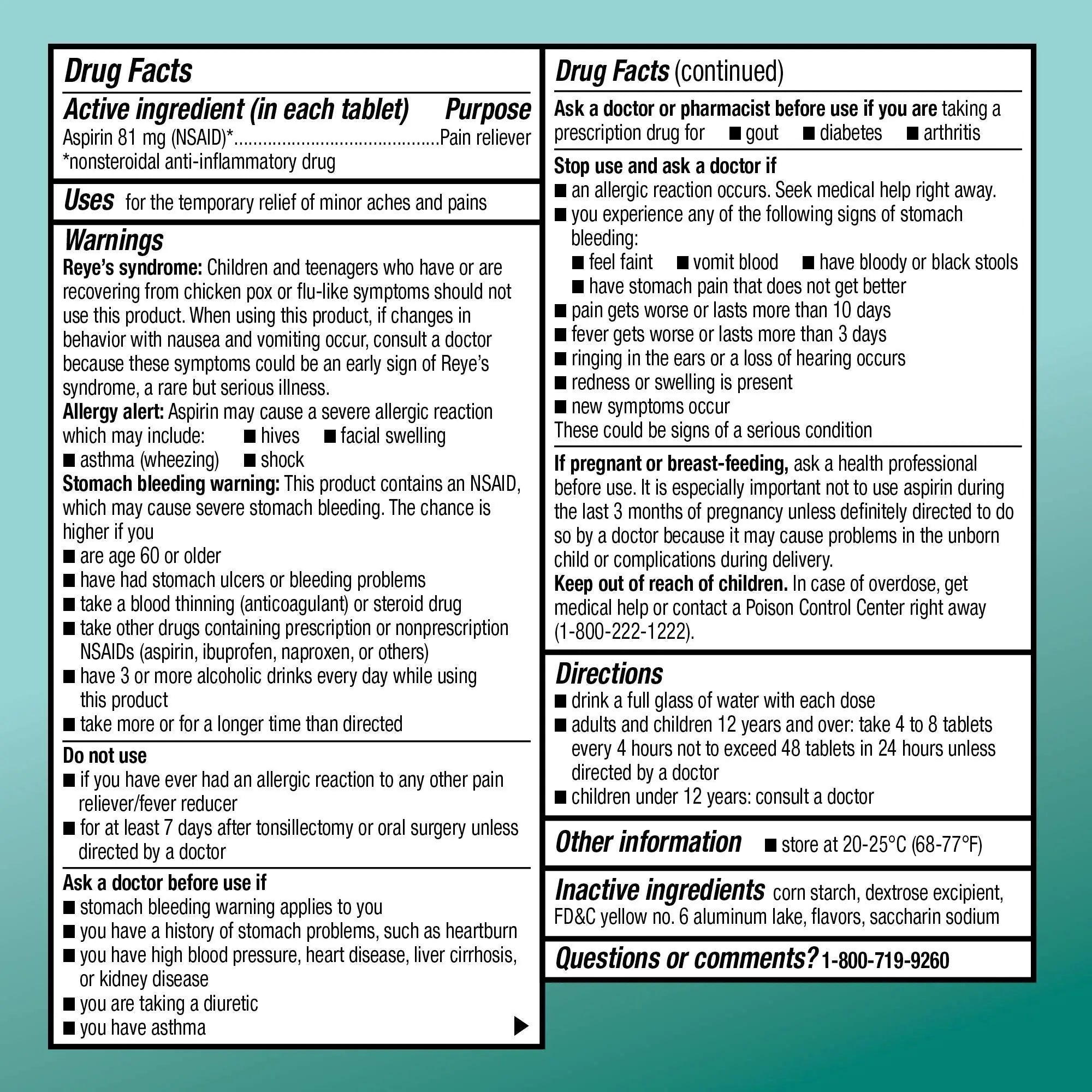Amazon Basic Care Low Dose Aspirin 81 mg Chewable Tablets, Pain Reliever for Minor Aches, Orange Flavor, 36 Count Amazon Basic Care Au supplements