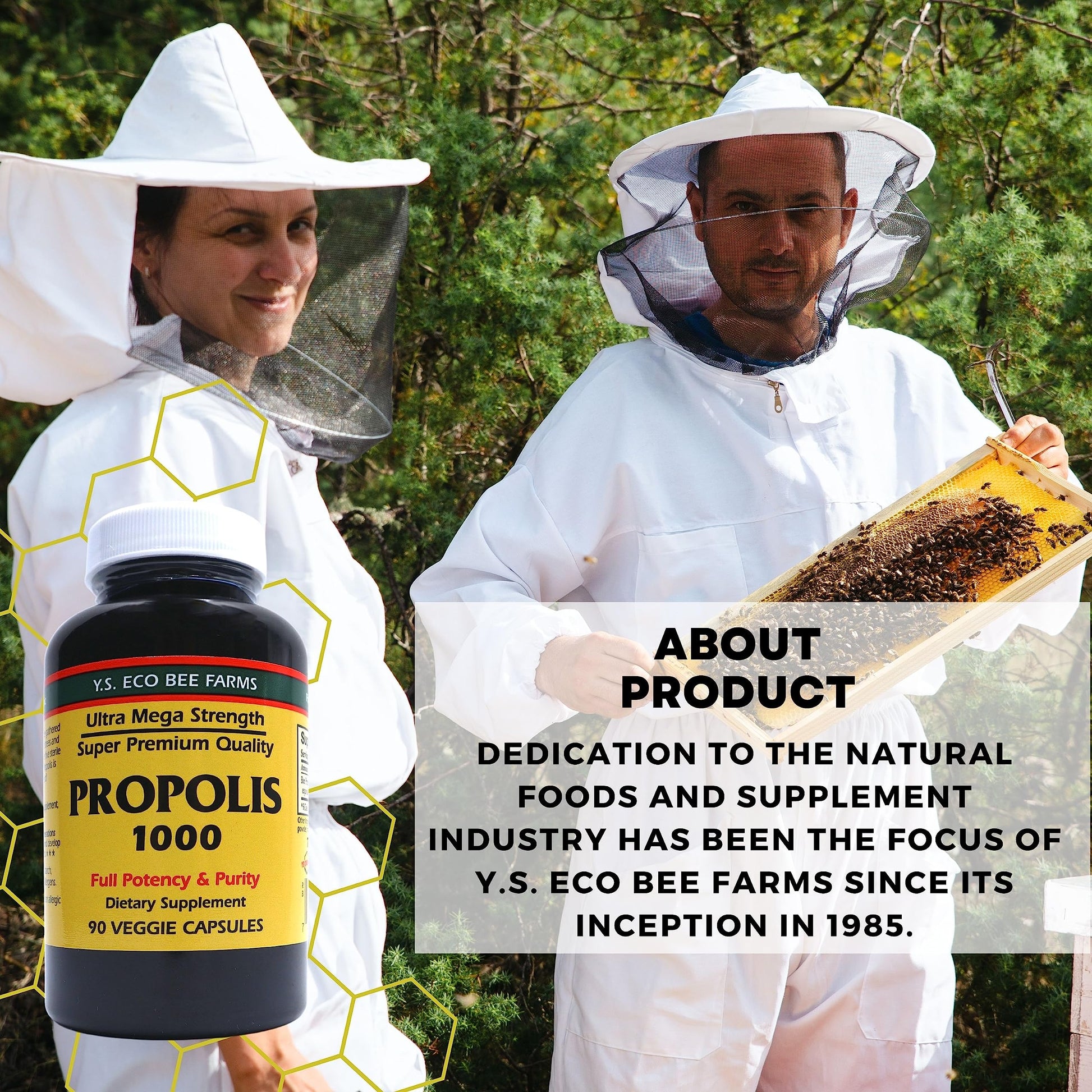 Y.S. Organic Bee Farms Propolis-Raw Unprocessed 1000mg - Your Gateway to Wellness - 90 Capsules with Bonus worldwidenutrition Multi Purpose Key Chain Worldwide Nutrition Au supplements