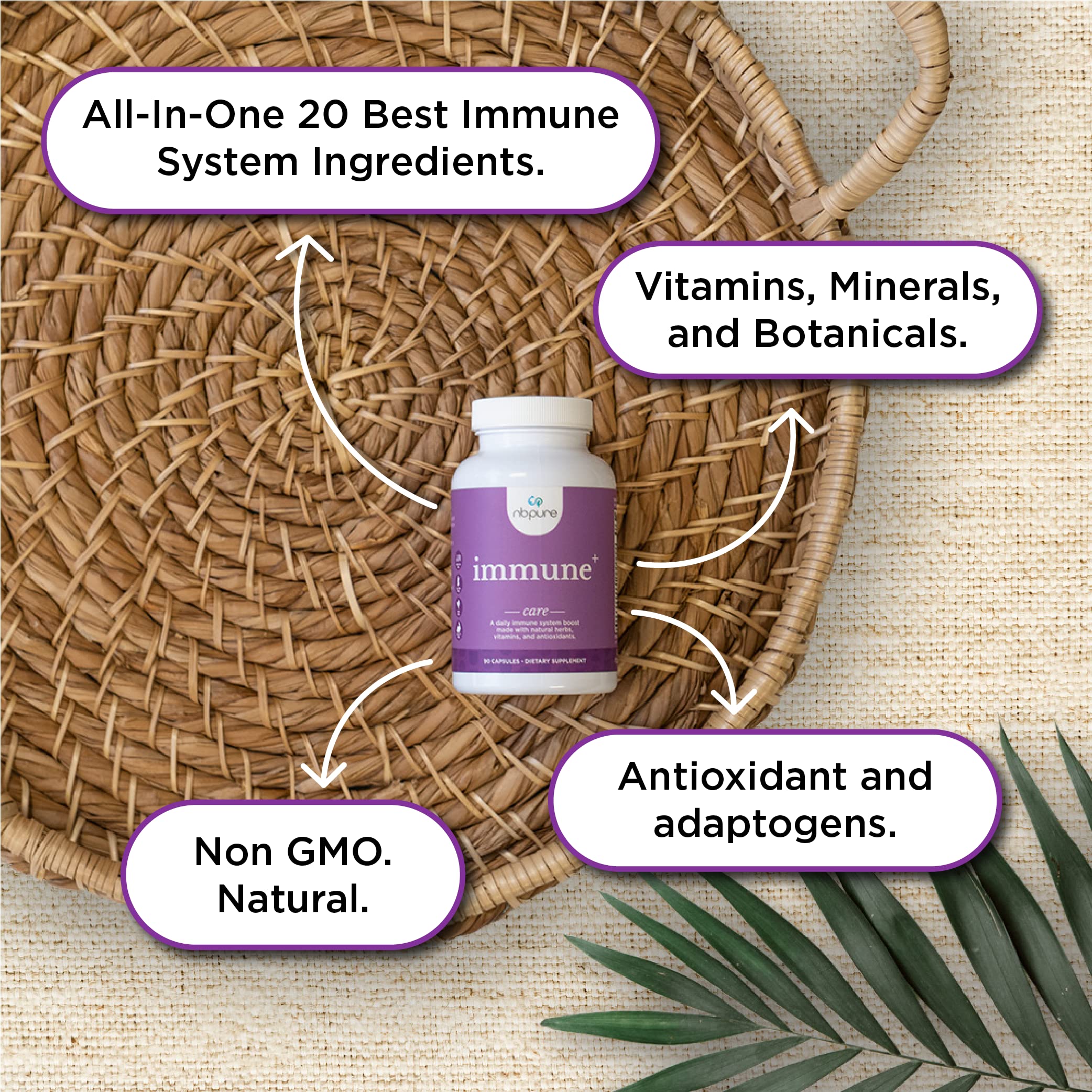 nbpure Immune+ Daily Immune System Supplement Boost, Immunity Supplement, 90 Count nbpure Au supplements