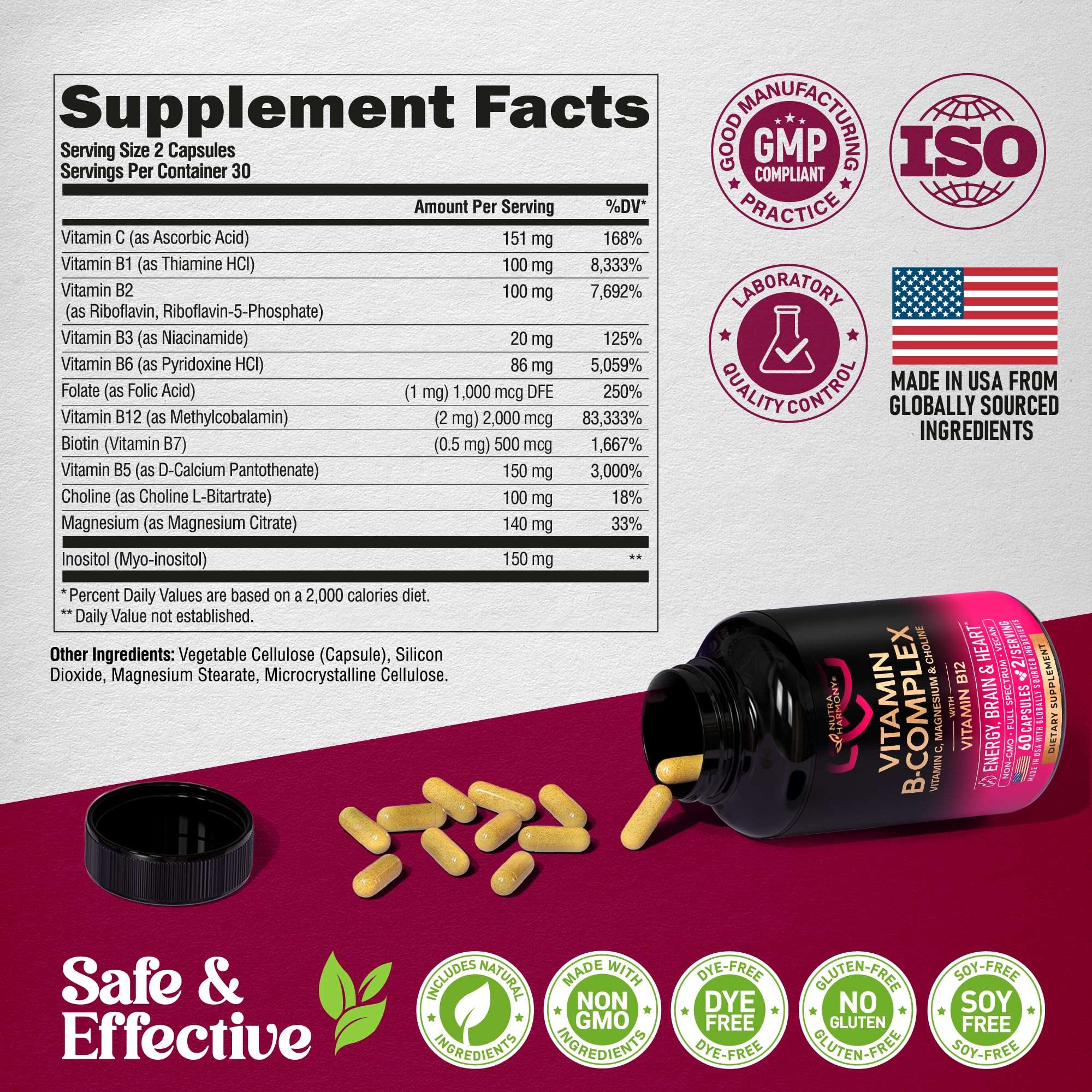 NUTRAHARMONY Vitamin B Complex & Glucosamine Chondroitin Capsules NUTRAHARMONY Au supplements