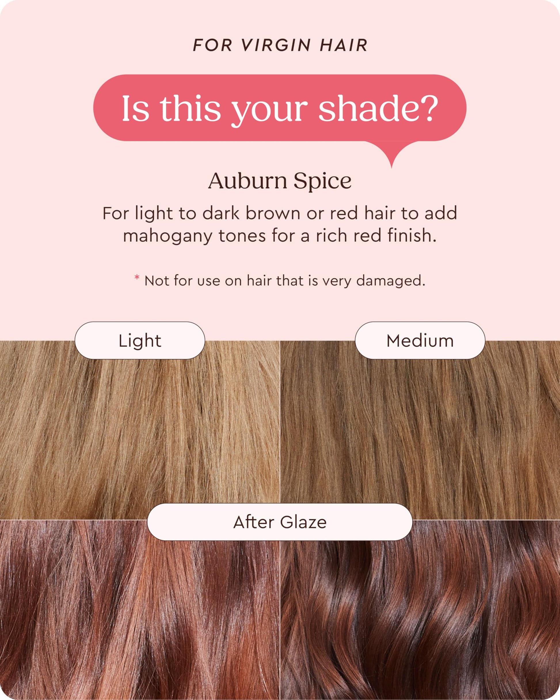 Glaze Color Conditioning Gloss - Tinted Moisturizer for Brown or Red Hair, Boosts Color and Shine, Repairs Damage - Auburn Spice, 6.4 oz glaze Au supplements