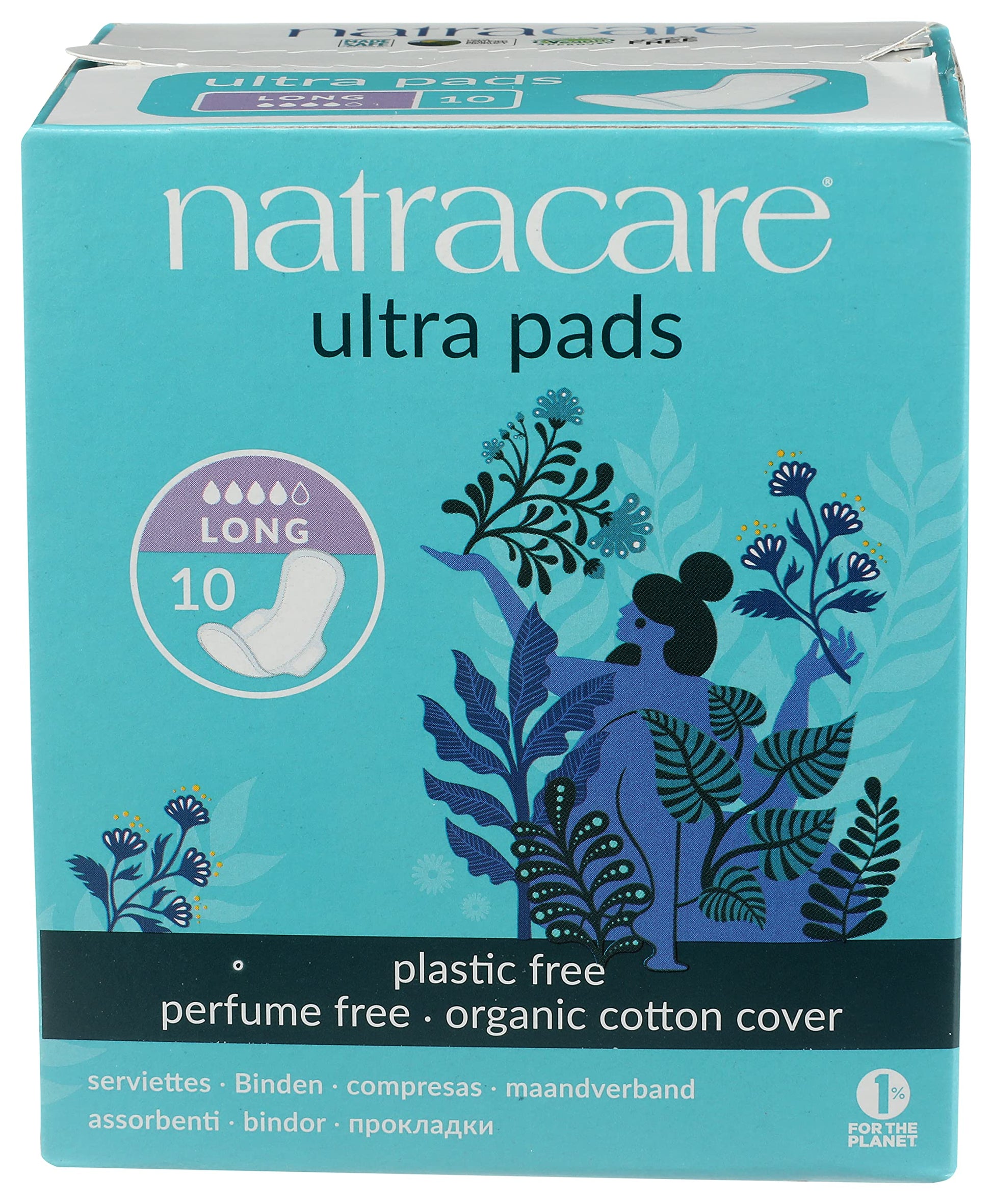 Natracare Slim Fitting Ultra Pads with Wings, Long, Made with Certified Organic Cotton NATRACARE Au supplements