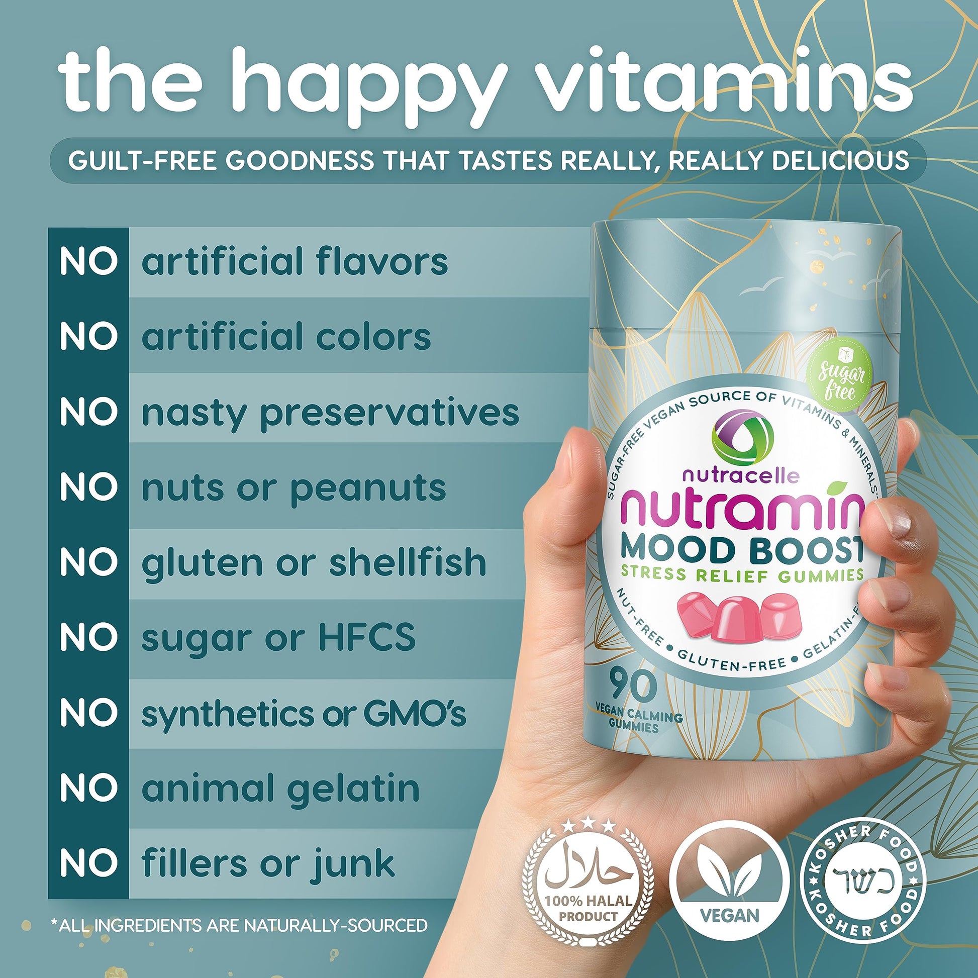 Nutracelle NUTRAMIN Mood Boost Multivitamin Gummy - Delicious & Yummy Anti-Stress Nutracelle Au supplements
