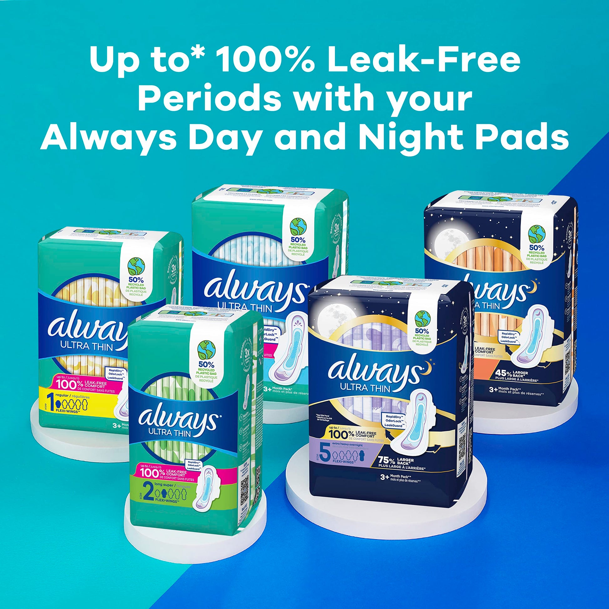 Always Ultra Thin Feminine Pads For Women, Size 2 Long Super Absorbenc Always Au supplements