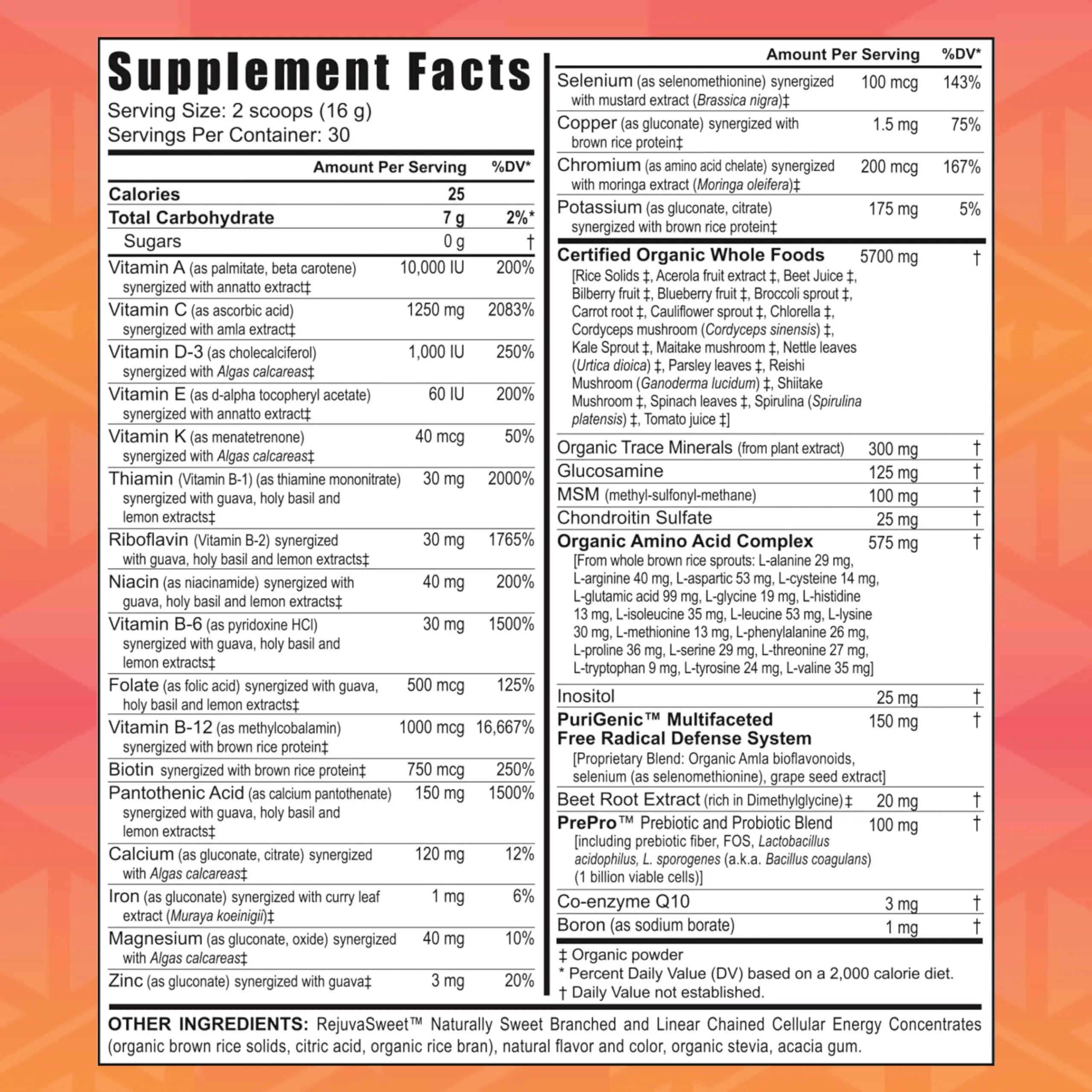 Youngevity Beyond Tangy Tangerine 2.0 Citrus Peach Ultimate Multi-Vitamin & Mineral Complex - Made with Natural & Whole Foods | 8,000 ORAC | 2 Canisters Youngevity Au supplements