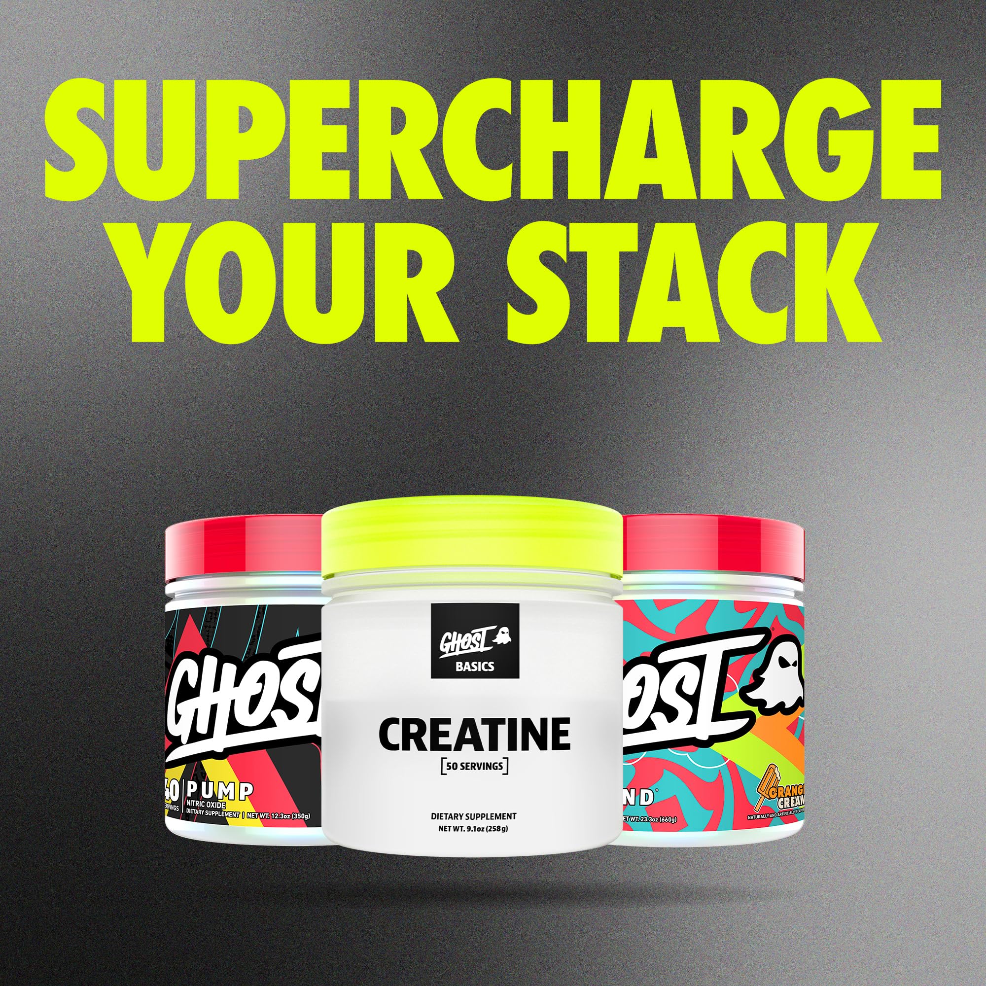GHOST Basics Creatine Monohydrate Powder for Men & Women – 5G Creapure Creatine Workout Supplement for Muscle Gain – Vegan, Soy Free & Gluten Free - 50 Servings GHOST Au supplements