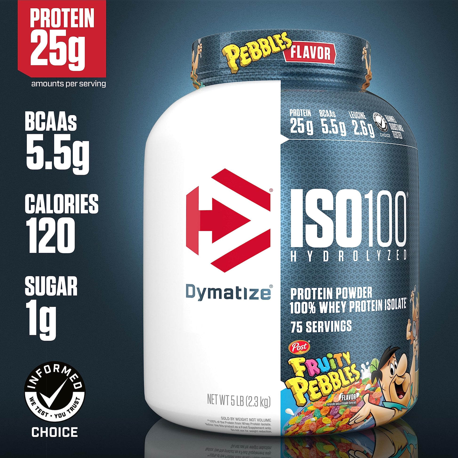 Dymatize ISO100 Hydrolyzed Protein Powder, 100% Whey Isolate, 25g of Protein, 5.5g Dymatize Au supplements