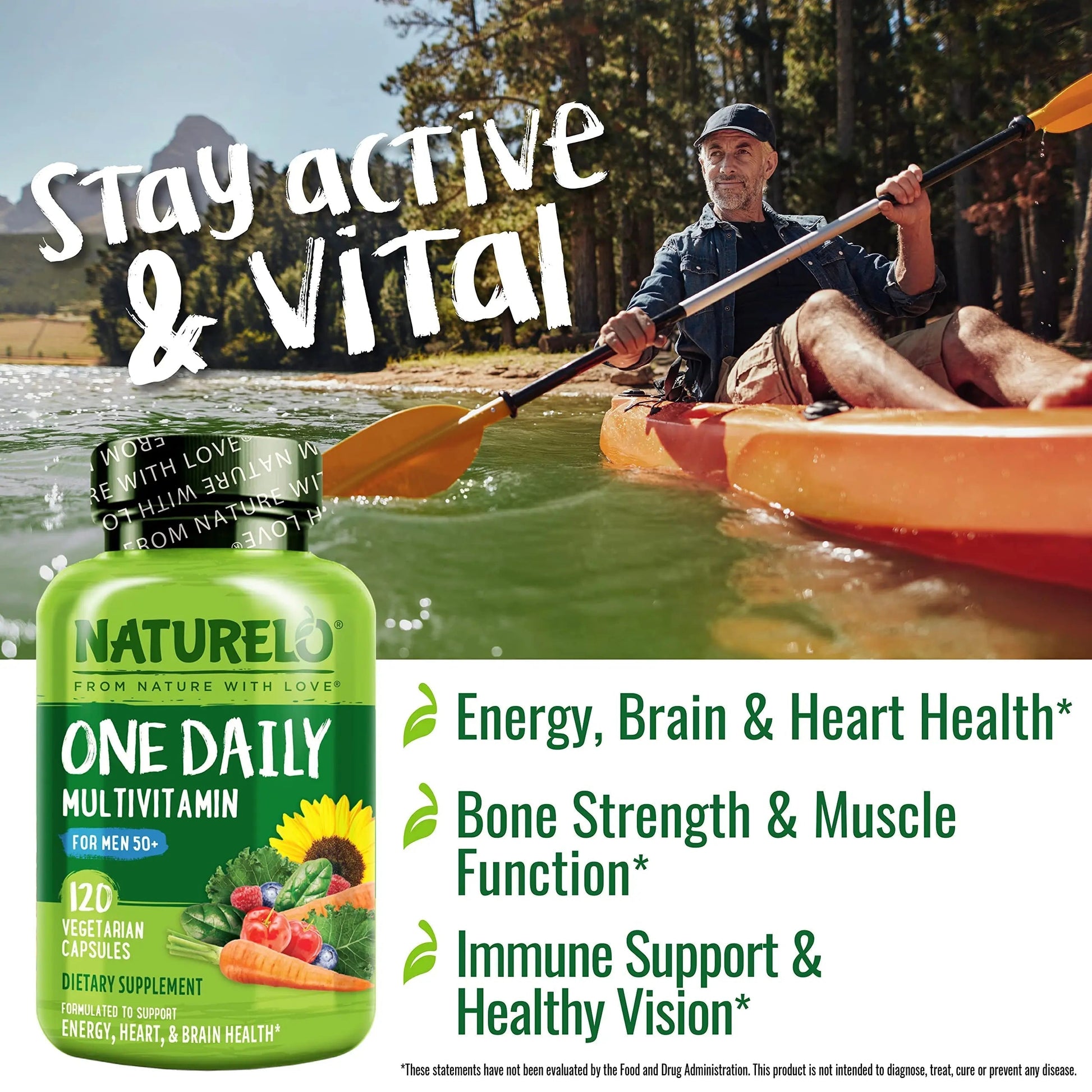 NATURELO Mens Multivitamins for Men 50+ - One Daily Multivitamin for Men with Vitamins, Minerals & Organic Whole Foods, Boost Energy & Health, NATURELO Au supplements