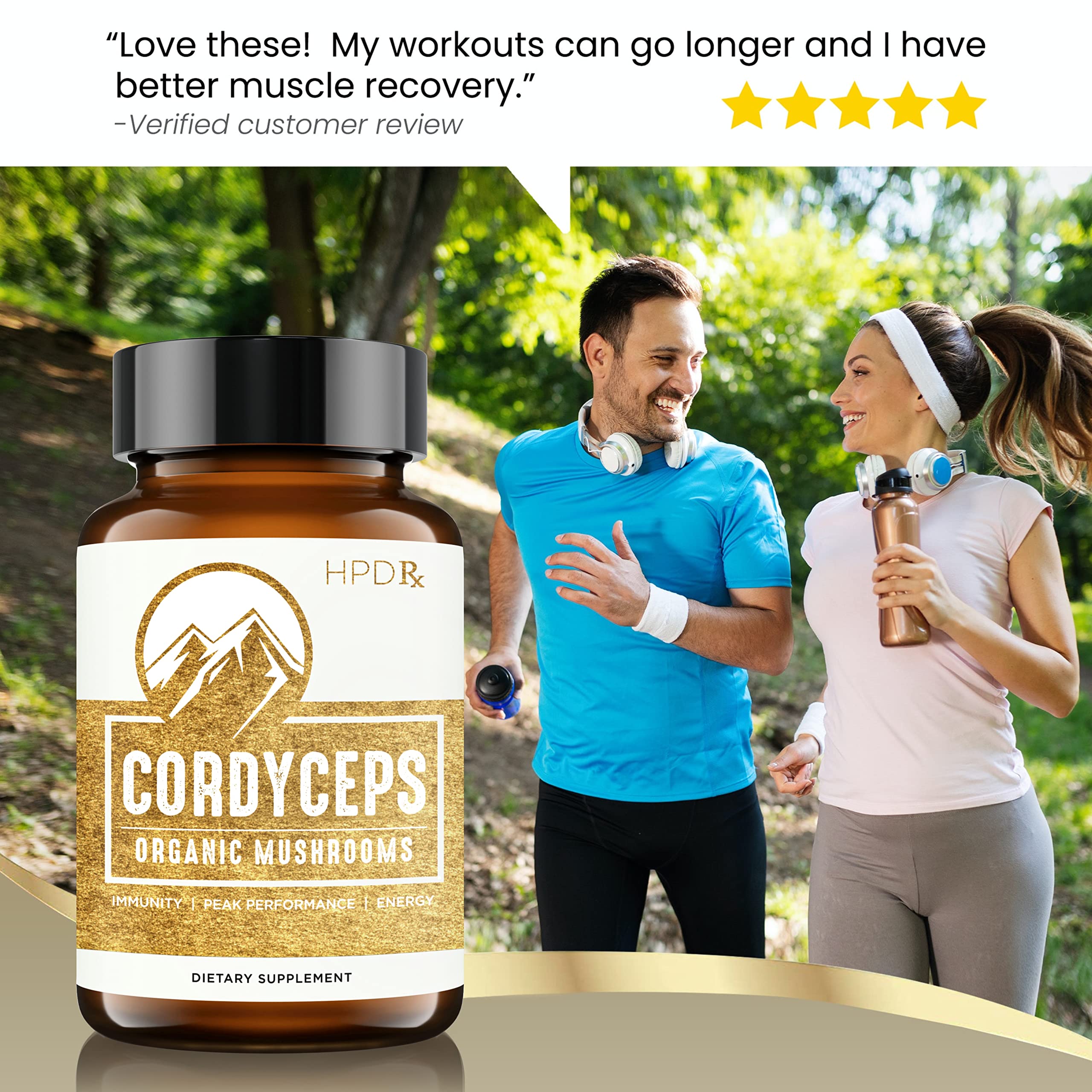 HPD Rx Premium Organic Cordyceps Mushroom Extract Performance Supplement HPD Rx Au supplements