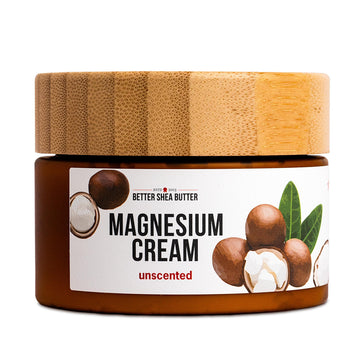 Better Shea Butter Magnesium Cream for Leg Cramps | Relieves Muscle Tension | Night Lotion Safe for Pregnancy, Kids and Babies | Organic and Natural Ingredients | Vegan, Made in USA | (Unscented) Better Shea Butter Au supplements