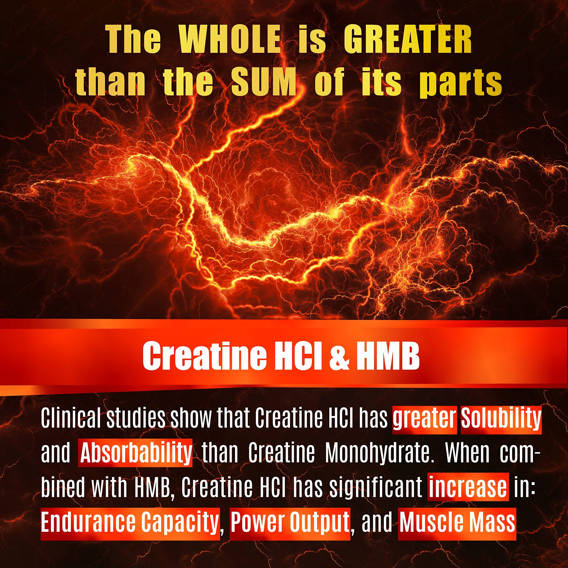 Creatine HCL Capsules with HMB - Workout Supplement for Men & Women, Muscle Builder, Endurance, Strength, Superior to Monohydrate: Instantized for Max Absorption, No Load, No Bloat, 180 Vegan Capsules FOLONA Au supplements