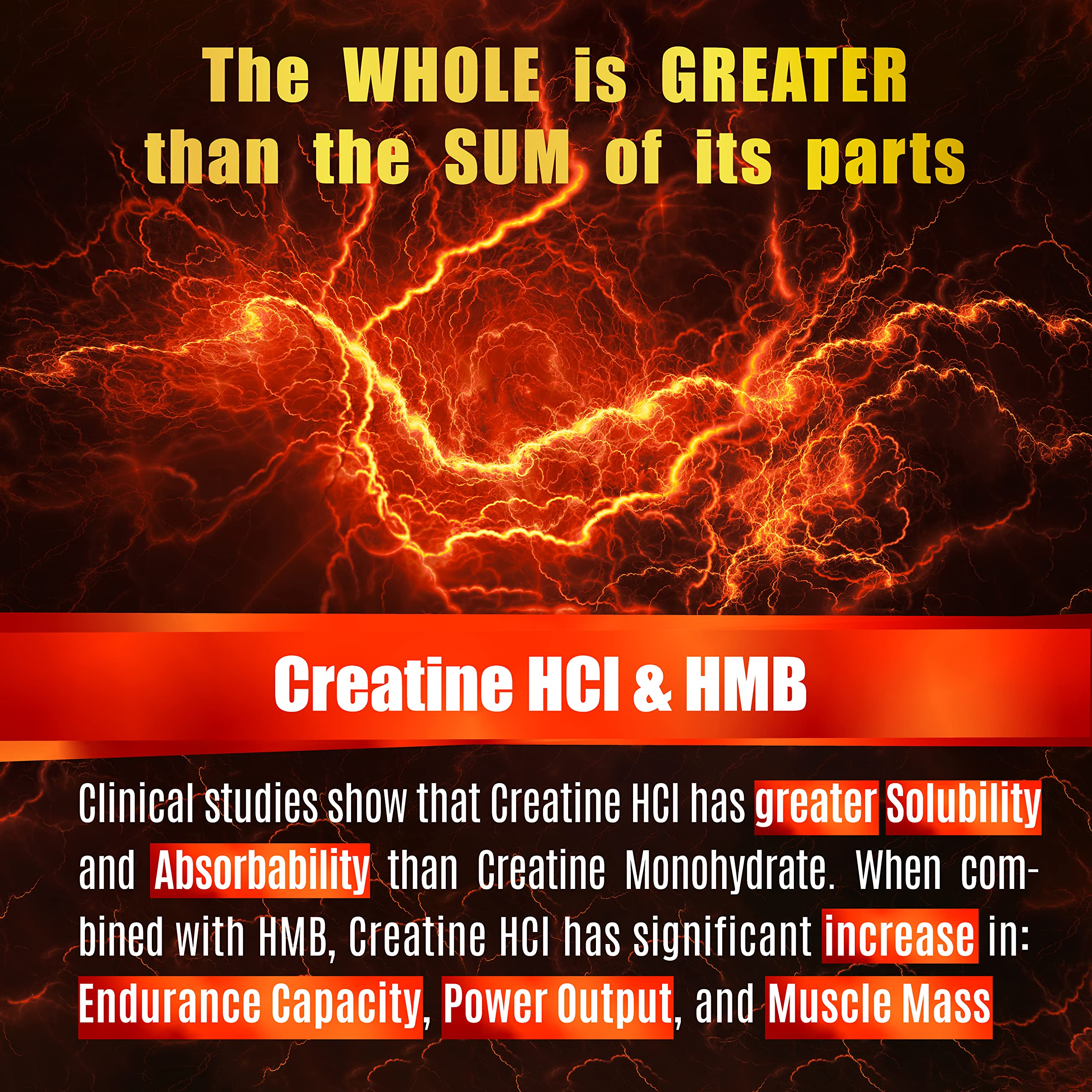 Creatine HCL Capsules with HMB - Workout Supplement for Men & Women, Muscle Builder, Endurance, Strength, Superior to Monohydrate: Instantized for Max Absorption, No Load, No Bloat, 180 Vegan Capsules FOLONA Au supplements