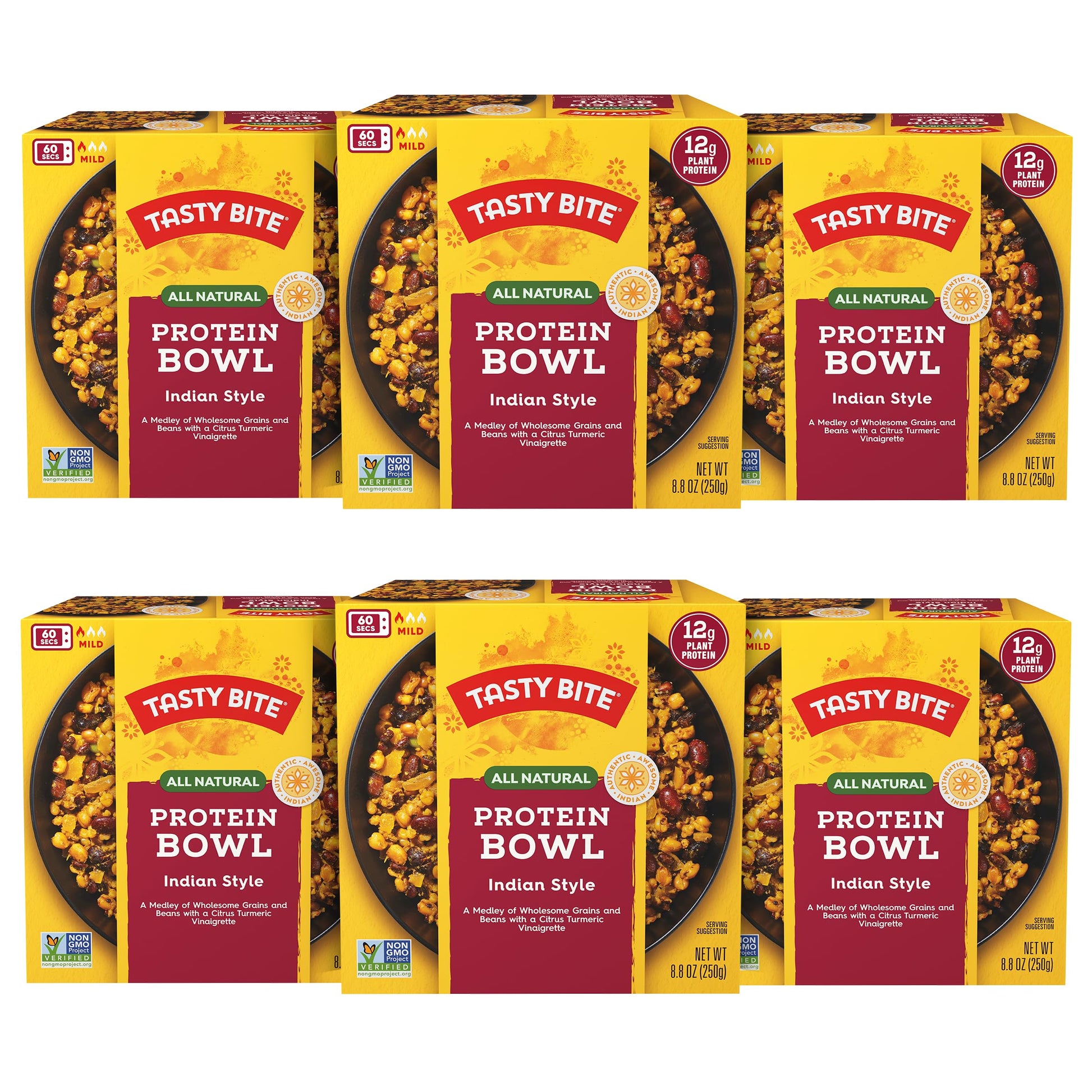 TASTY BITE Indian Protein Bowl, 8.8 Ounce, Pack of 6, Ready to Eat, Microwaveable TASTY BITE Au supplements