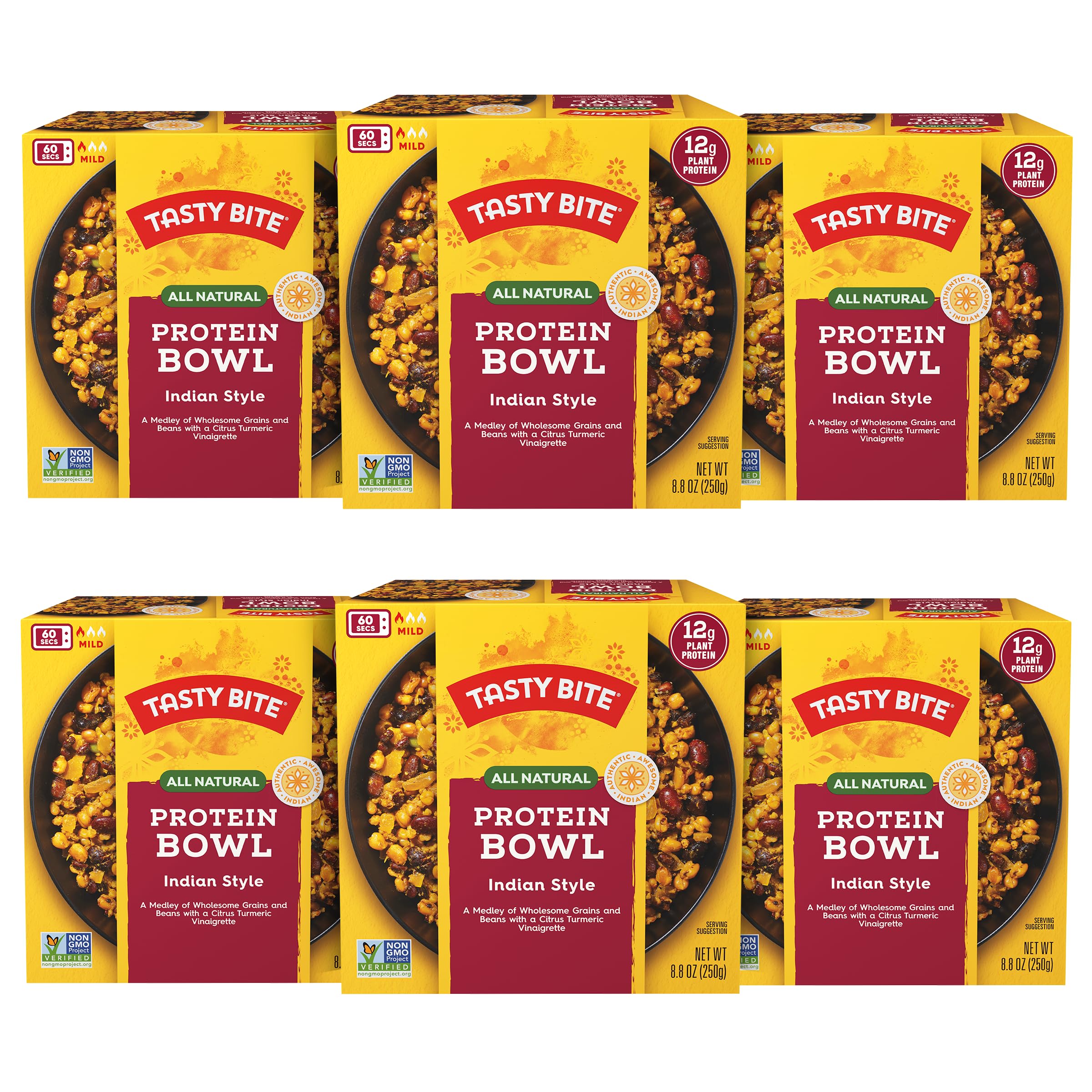 TASTY BITE Indian Protein Bowl, 8.8 Ounce, Pack of 6, Ready to Eat, Microwaveable TASTY BITE Au supplements