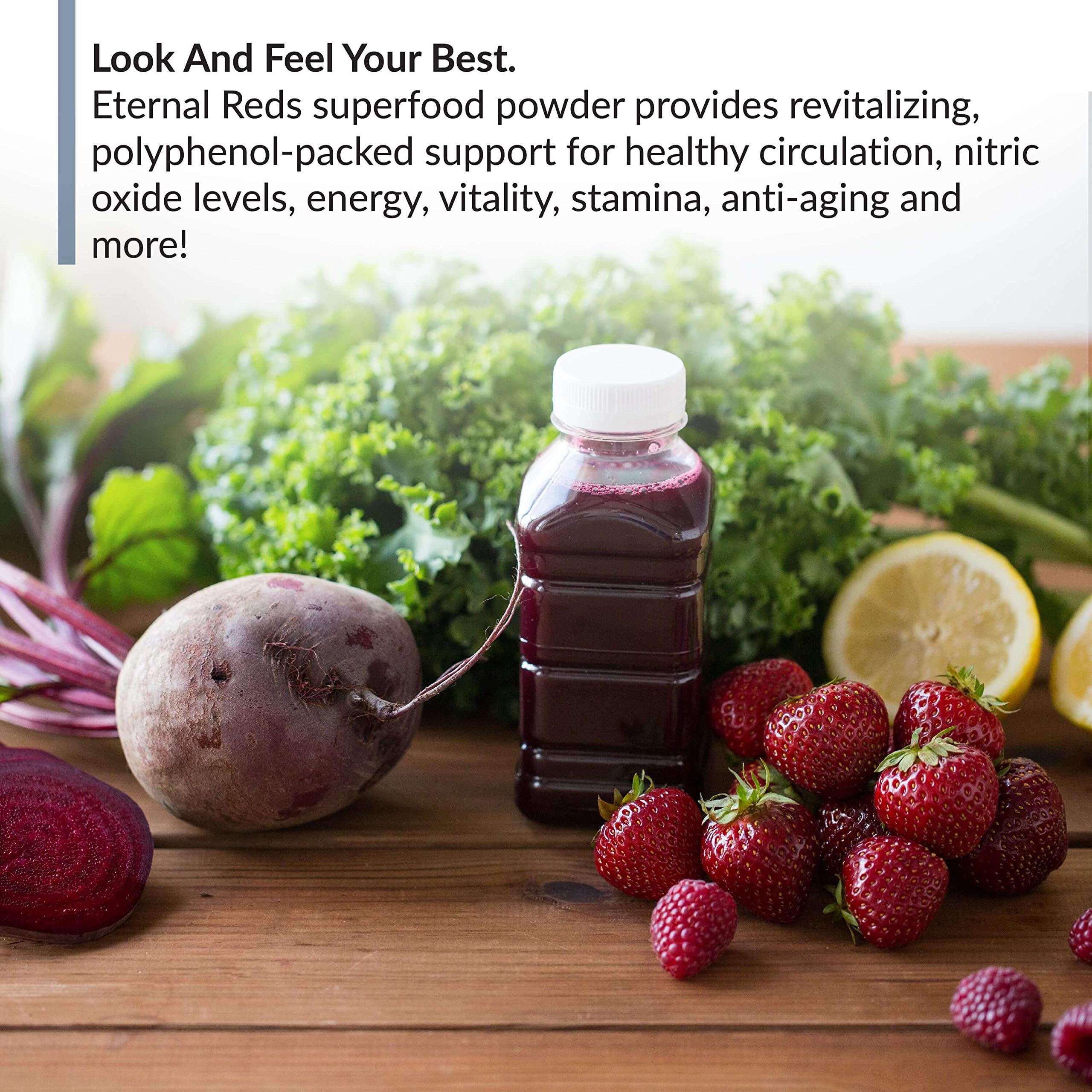 BioTrust Eternal Reds, Red Superfoods Powder, Support for Heart Health and Circulation, Energy, Stamina, No Added Sugar or Caffeine, Naturally Flavored and Sweetened, Berry Flavor (30 Servings) BioTrust Au supplements