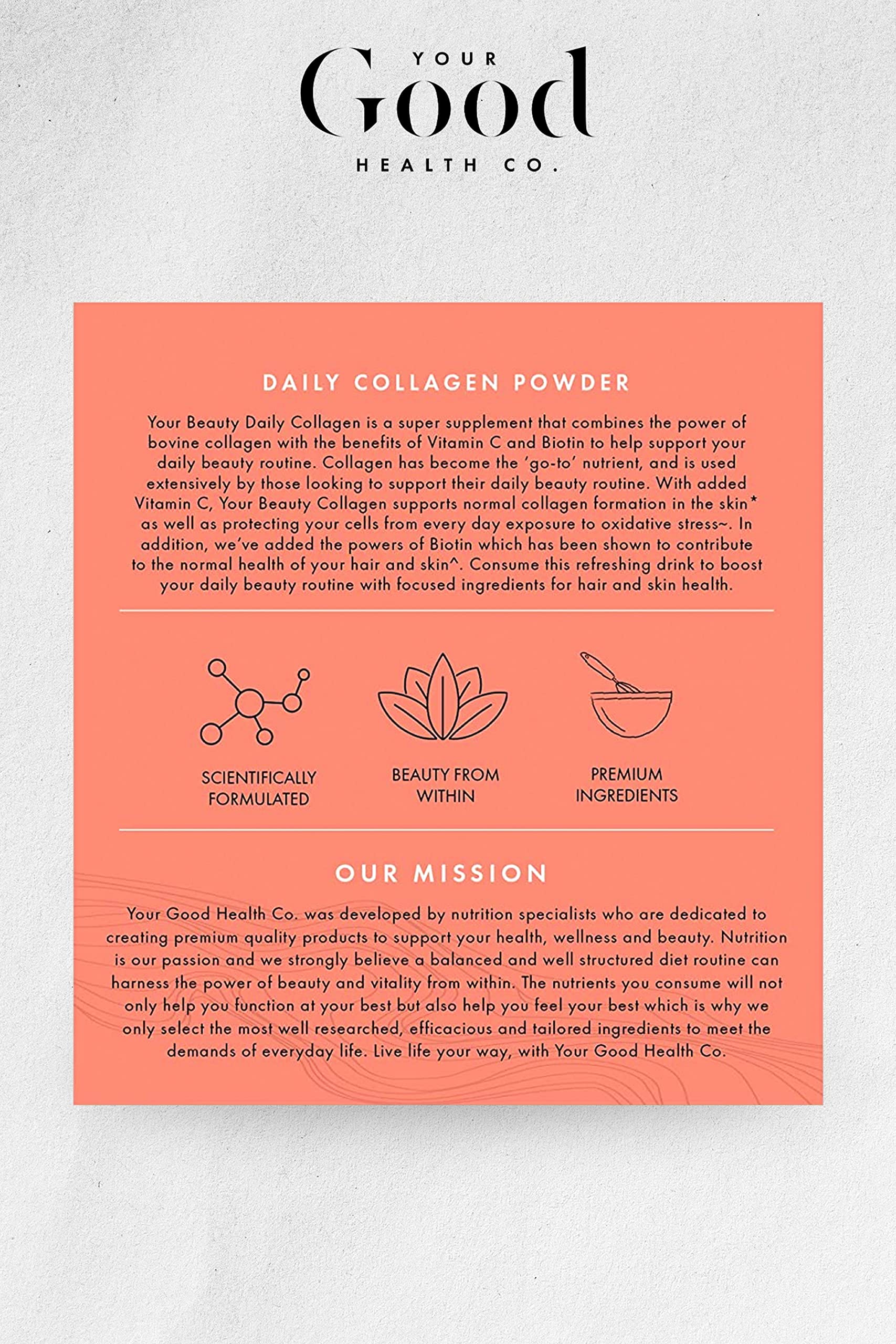 Your Good Health Co. – Your Beauty Premium Collagen Powder, Tropical | 150g Your Good Health Co. Au supplements