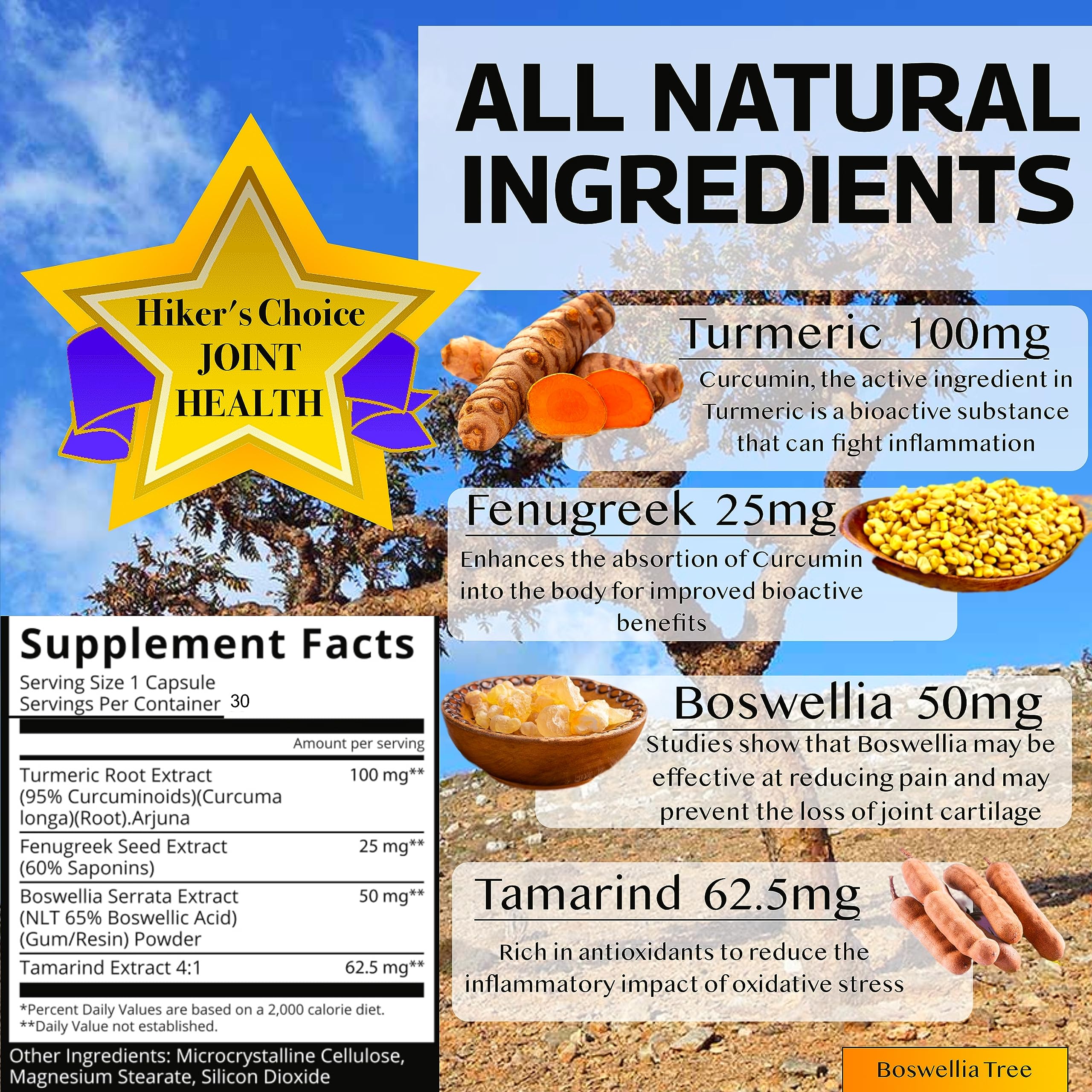 Native Source Joint Support Supplement - Turmeric - Tamarind - Boswellia - Fenugreek Native Source Au supplements