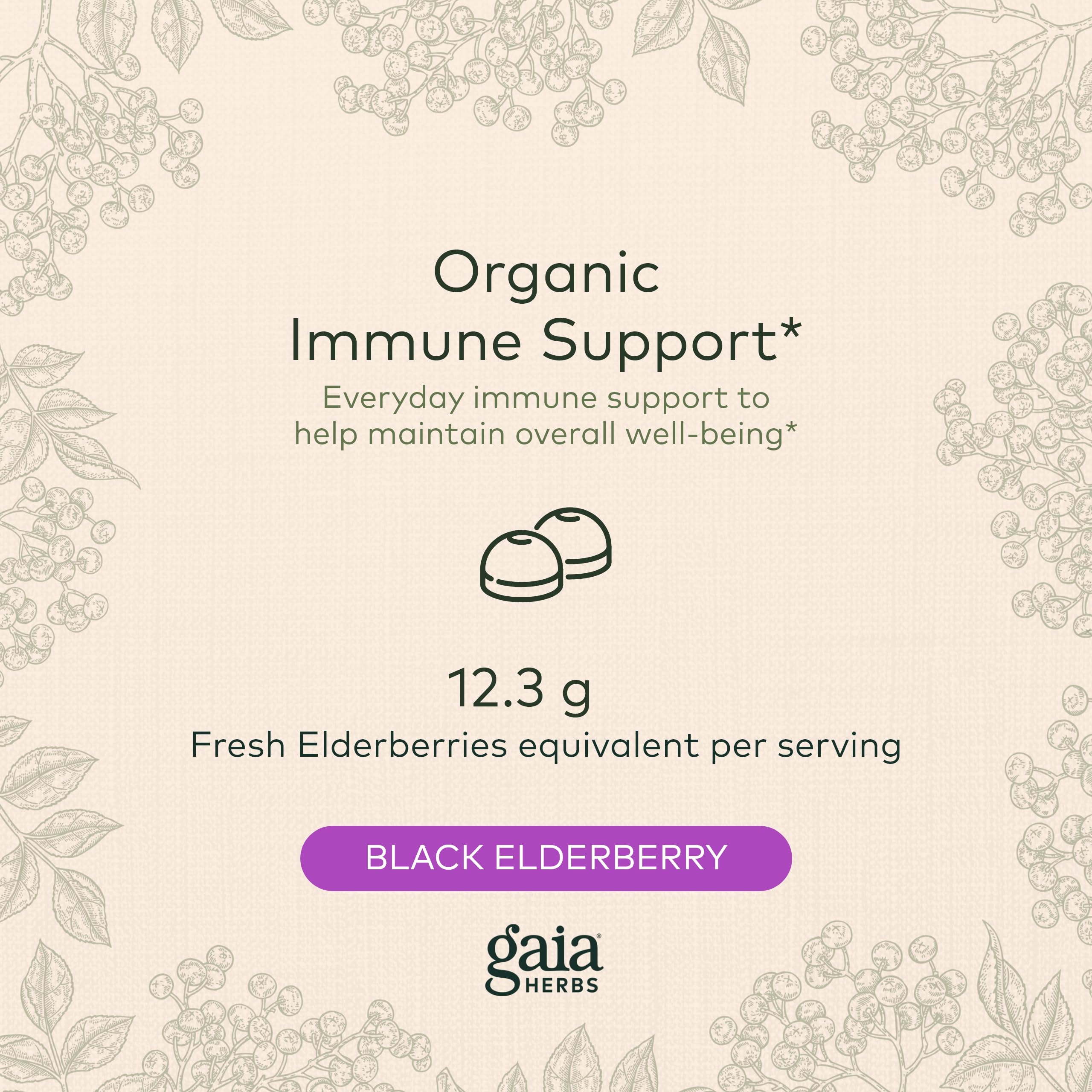 Gaia Herbs Black Elderberry (Sambucus Nigra) Extra Strength Gummies Gaia Herbs Au supplements