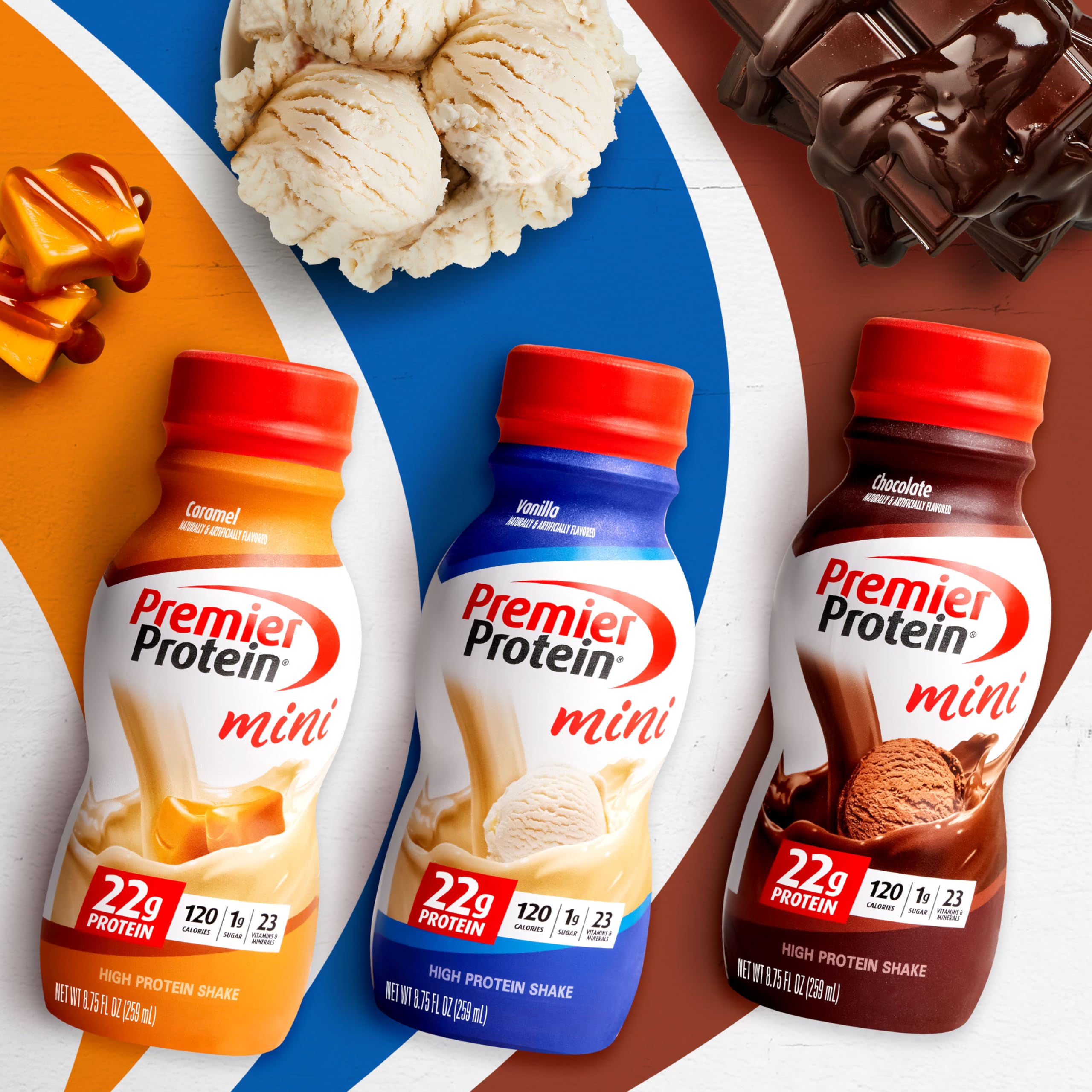 Premier Protein Shake MINIs, Chocolate, 22g Protein, 120 Calories, 1g Sugar, 8.75fl oz Premier Protein Au supplements