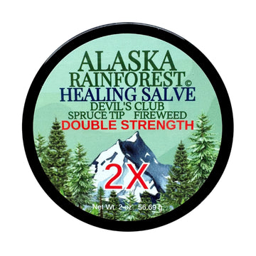 Snowy Summit Alaska Rainforest 2X Salve - Salve for Dry Skin & Joint Relief - Natural Super Salve for Soothing Skin with Gentle Aroma - Body & Hand Salve - Muscle Rub with Alaskan Devil’s Club Oil Snowy Summit Au supplements