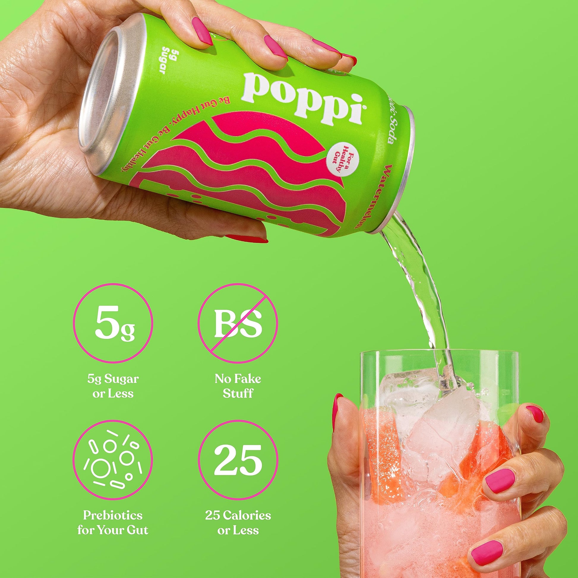 POPPI Sparkling Prebiotic Soda, Beverages w/Apple Cider Vinegar, Seltzer Water & Juice poppi Au supplements
