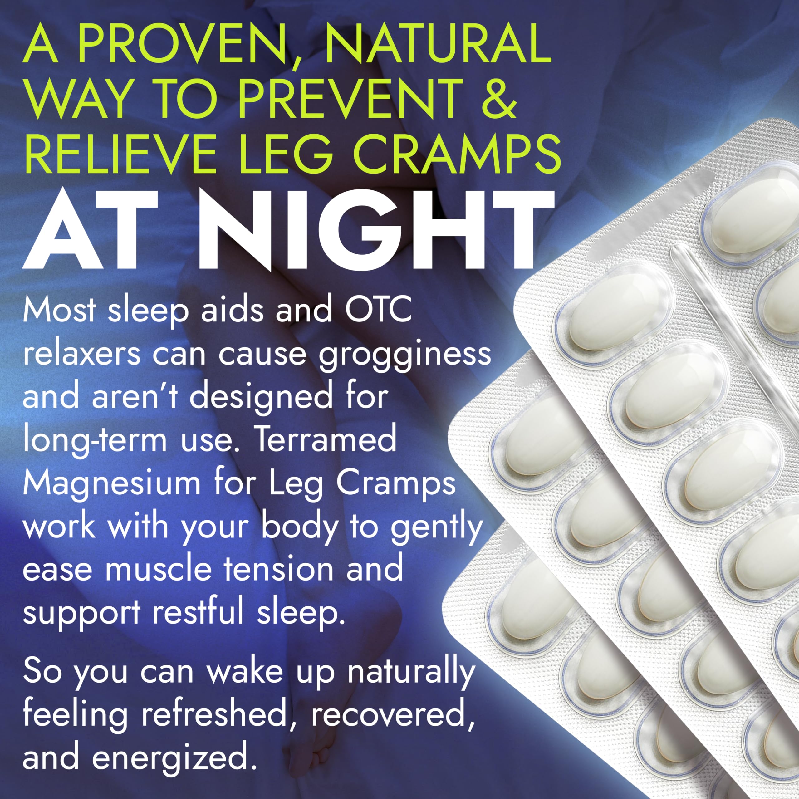 Leg Cramp Relief Pills | Pain Relief for Muscle Spasms, Soreness, & Foot and Calf Cramps | Homeopathic Medicine for Restless Legs Syndrome Relief (30 Pills) Terramed Just Think Comfort Au supplements