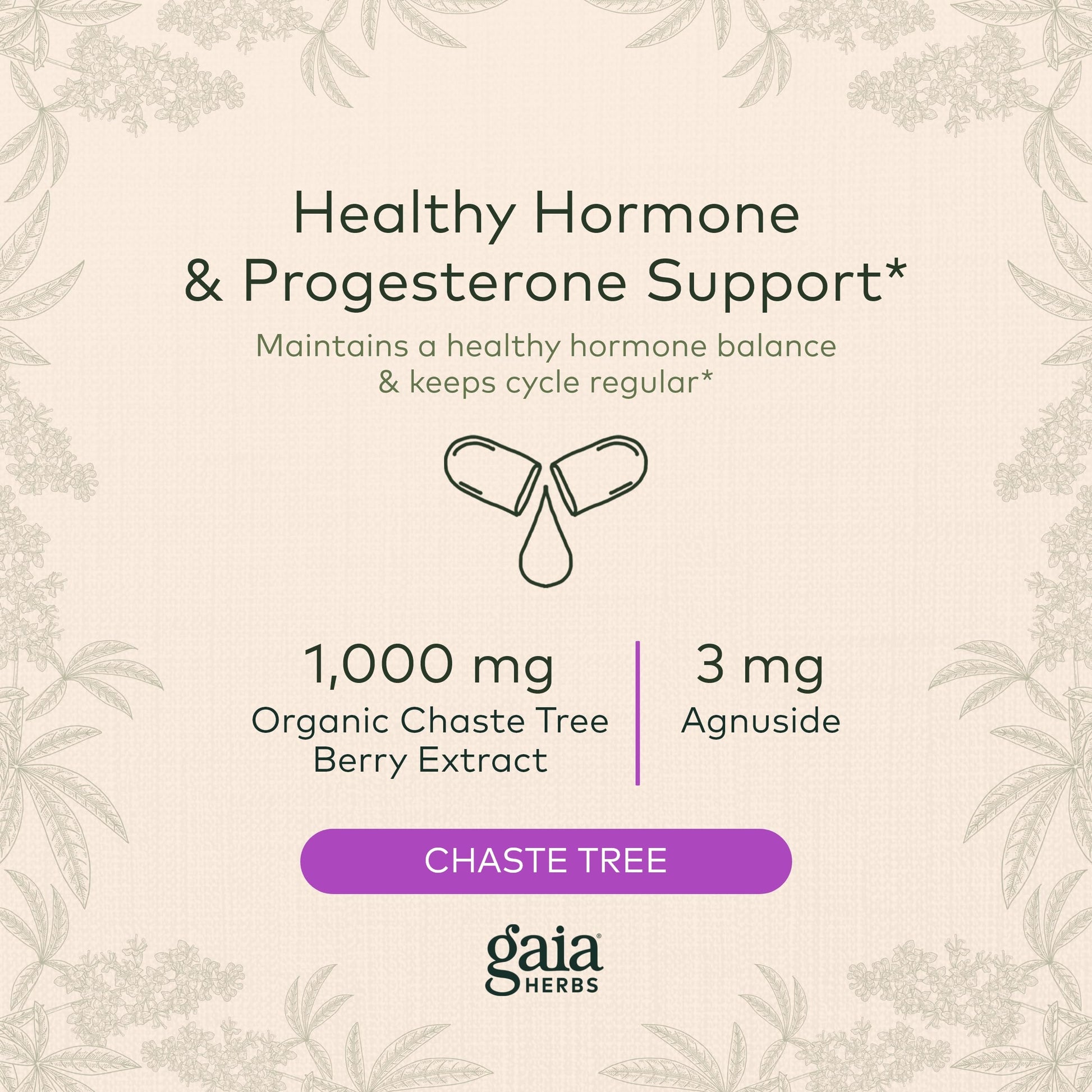 Gaia Herbs Vitex Berry (Chaste Tree) - Supports Hormone Balance & Fertility Gaia Herbs Au supplements