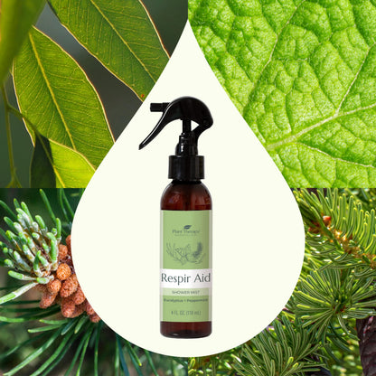 Plant Therapy Respir Aid Shower Mist 4 oz Refreshing & Crisp Aroma, Great to Help Clear Congestion Plant TherapyUS supplements