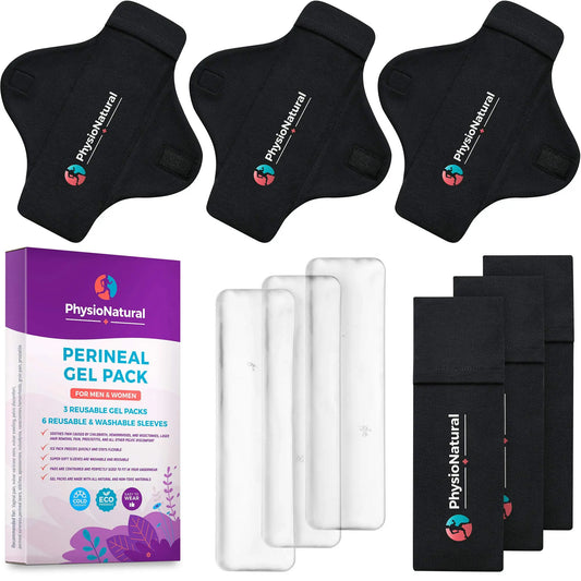 Reusable Perineal Ice Packs with Washable Sleeves – for Hemorrhoids, Postpartum Vaginal Pain PhysioNaturalAU supplements