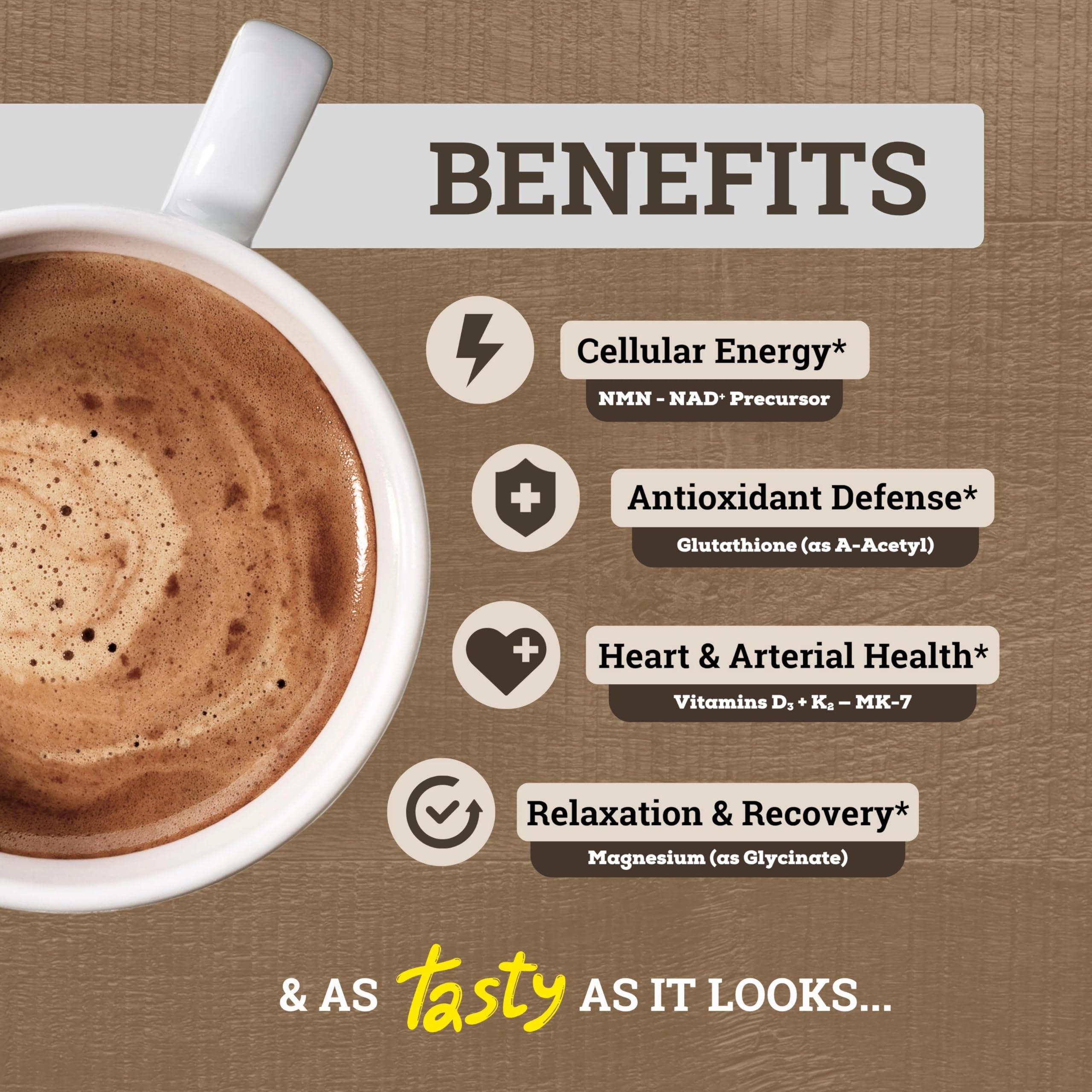 Black Forest Longevity Mix Liquid NAD+ Alternative Mocha Coffee 10-in-1 with NMN 250mg, Glutathione 250mg, TMG, Magnesium Glycinate, Vitamins D3 K2 C B12, High Polyphenol Cocoa, 30 Servings Black Forest Au supplements