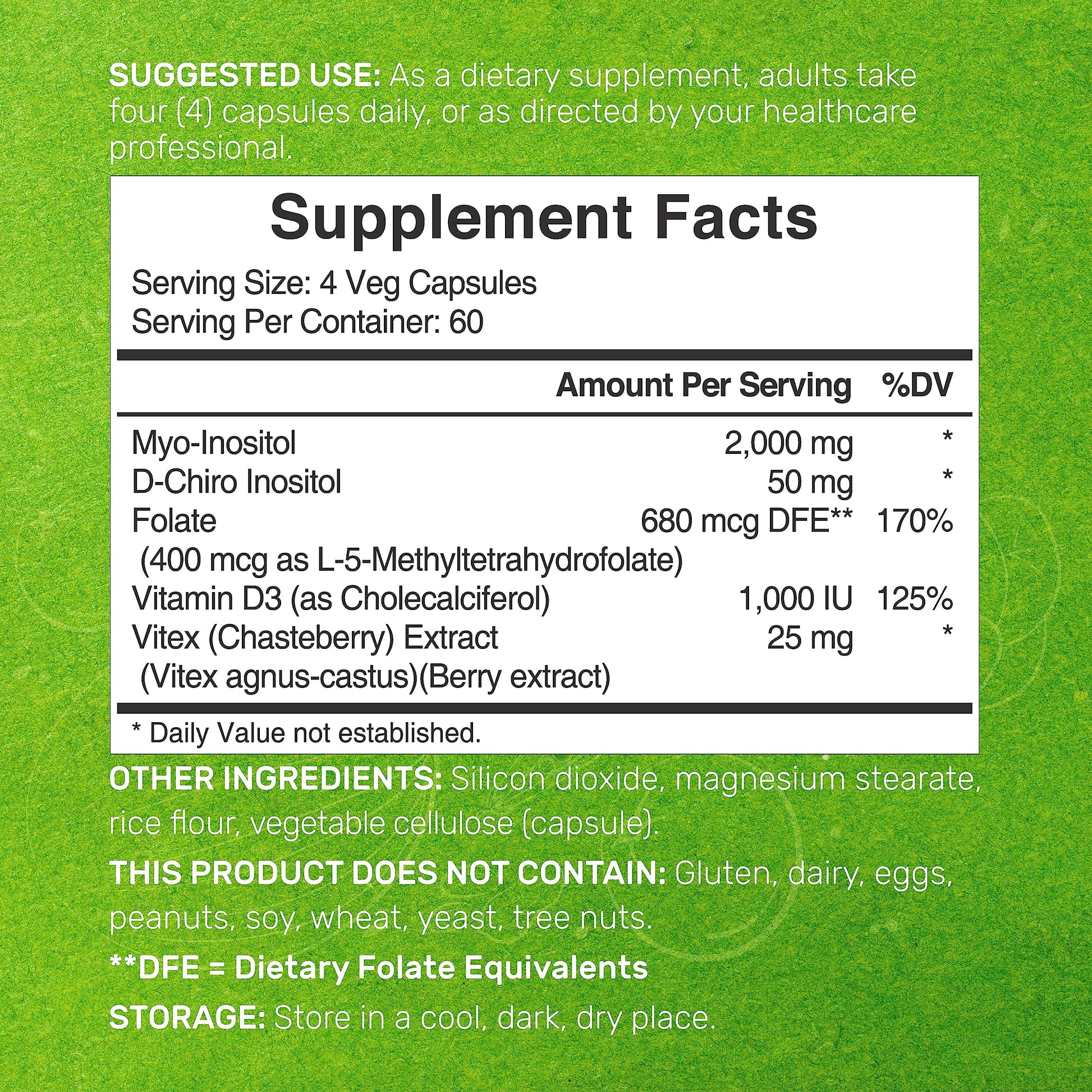 Myo-Inositol & D-Chiro Inositol Supplement (40:1) 2,050mg Per Serving, 240 Veggie Cap DEAL SUPPLEMENT Au supplements