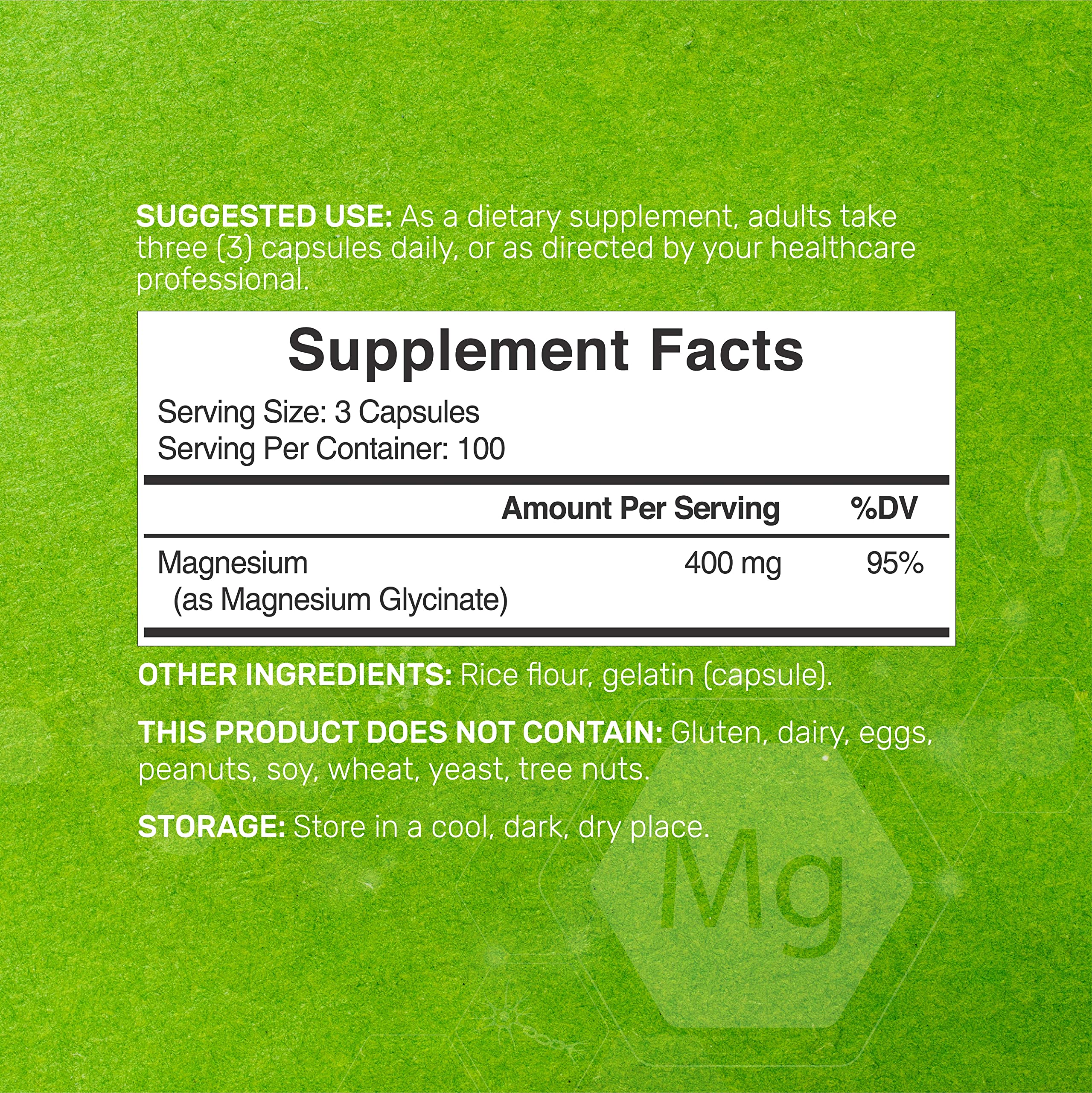 Magnesium Glycinate 400mg, 300 Capsules | 100% Chelated for Easy Absorption | Essential Mineral Supplement for Muscle, Sleep, & Heart Health* DEAL SUPPLEMENT Au supplements