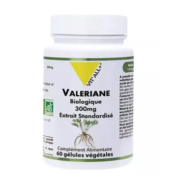 Valériane BIO Extrait standardisé 300 mg 60 gélules VIT'ALL+ VIT'ALL+ Au supplements