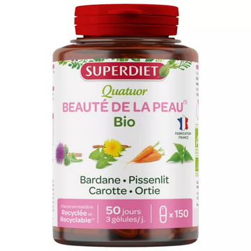 Superdiet Quatuor Beauté de la Peau Bio 150 capsules