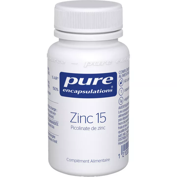 Zinc 15mg Pure Encapsulation 60 caps