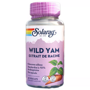 Solaray Wild Yam Root Extract 10% Diosgenin 60 vegetarian capsules