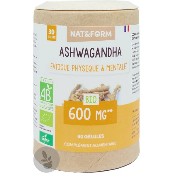 Nat & Form Ashwagandha Bio 60 vegetarian capsules