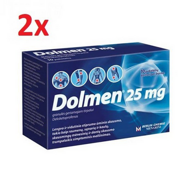 2x 10 Dolmen 25 mg granules for oral solution, 20 Sachets