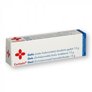 Curiosin - hyaluronic acid gel for wound, burns, acne, ulcer healing, 15gr
