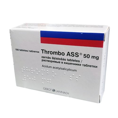 Thrombo ASS 50 mg gastro-resistant tablets, 100 Tabs